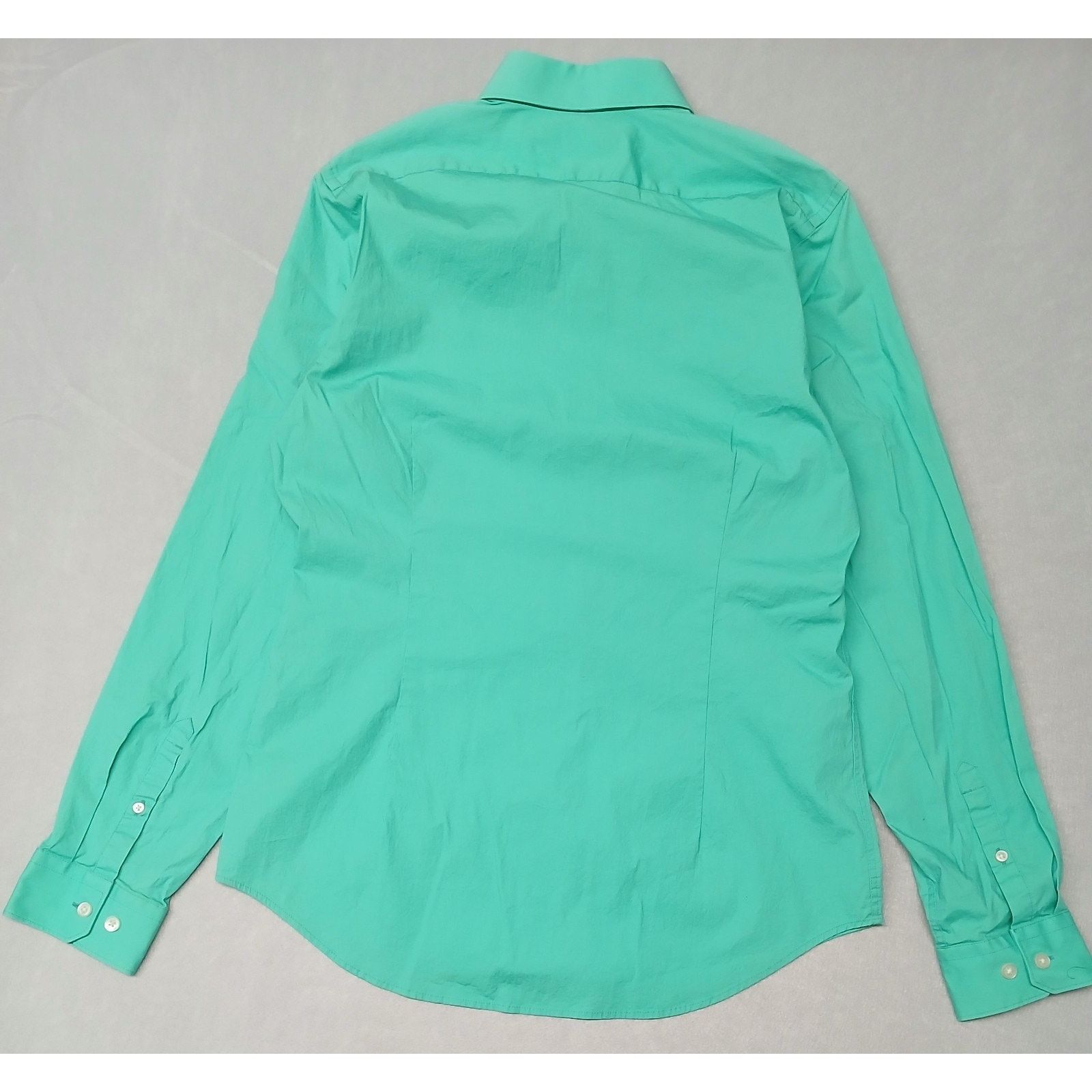 Express 1MX Express (Medium) Green Button Fitted Dress Shirt Size US M / EU 48-50 / 2 - 7 Thumbnail