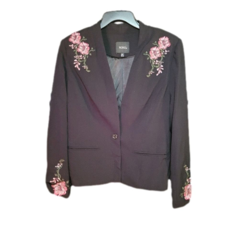 XOXO XOXO, blazer w/ embroidery on the front fully lined, nwot M Size L / US 10 / IT 46 - 1 Thumbnail