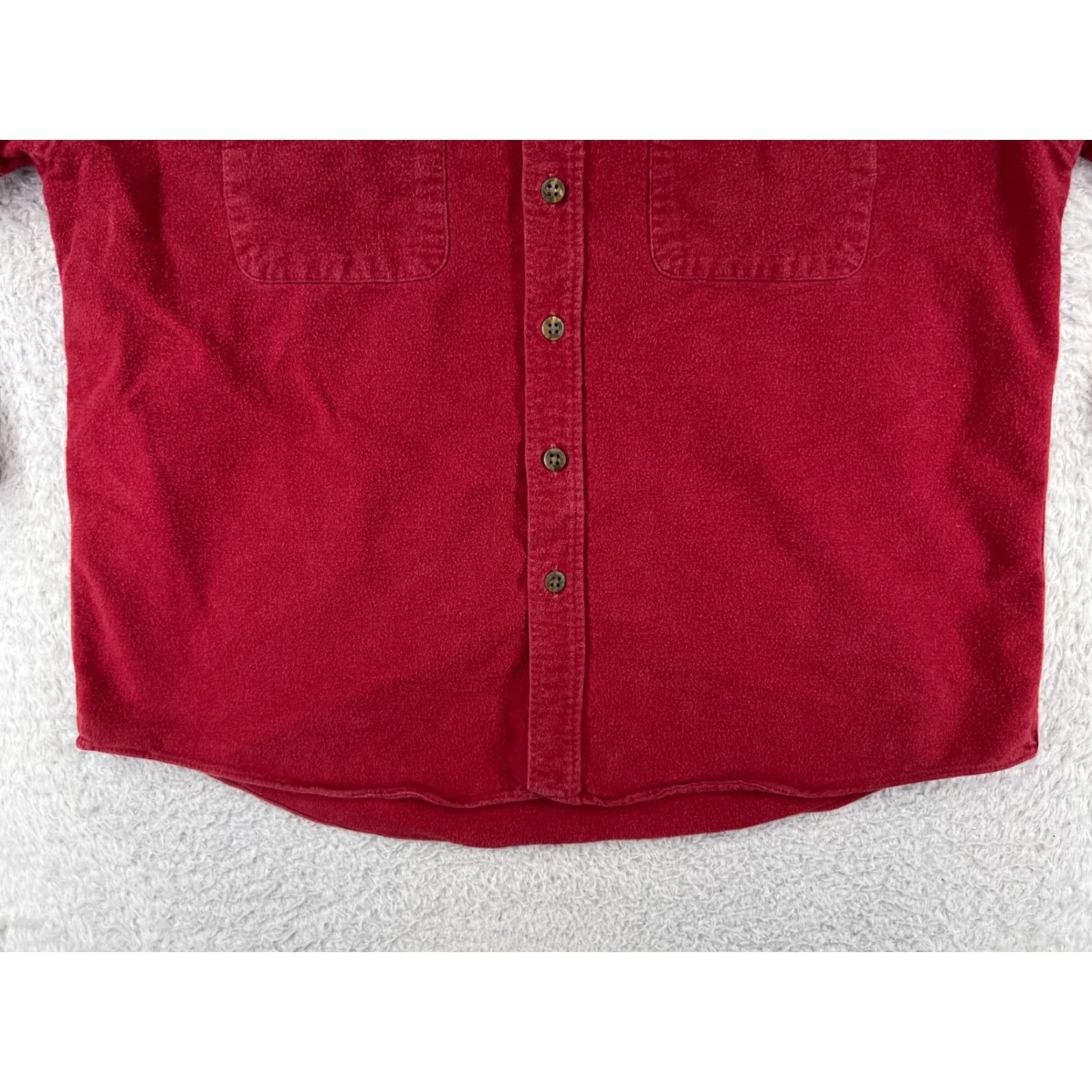 Vintage St. John's Bay Shirt Mens Large Red Button Up 100% Cotton Flannel Pockets Button Size US L / EU 52-54 / 3 - 6 Thumbnail