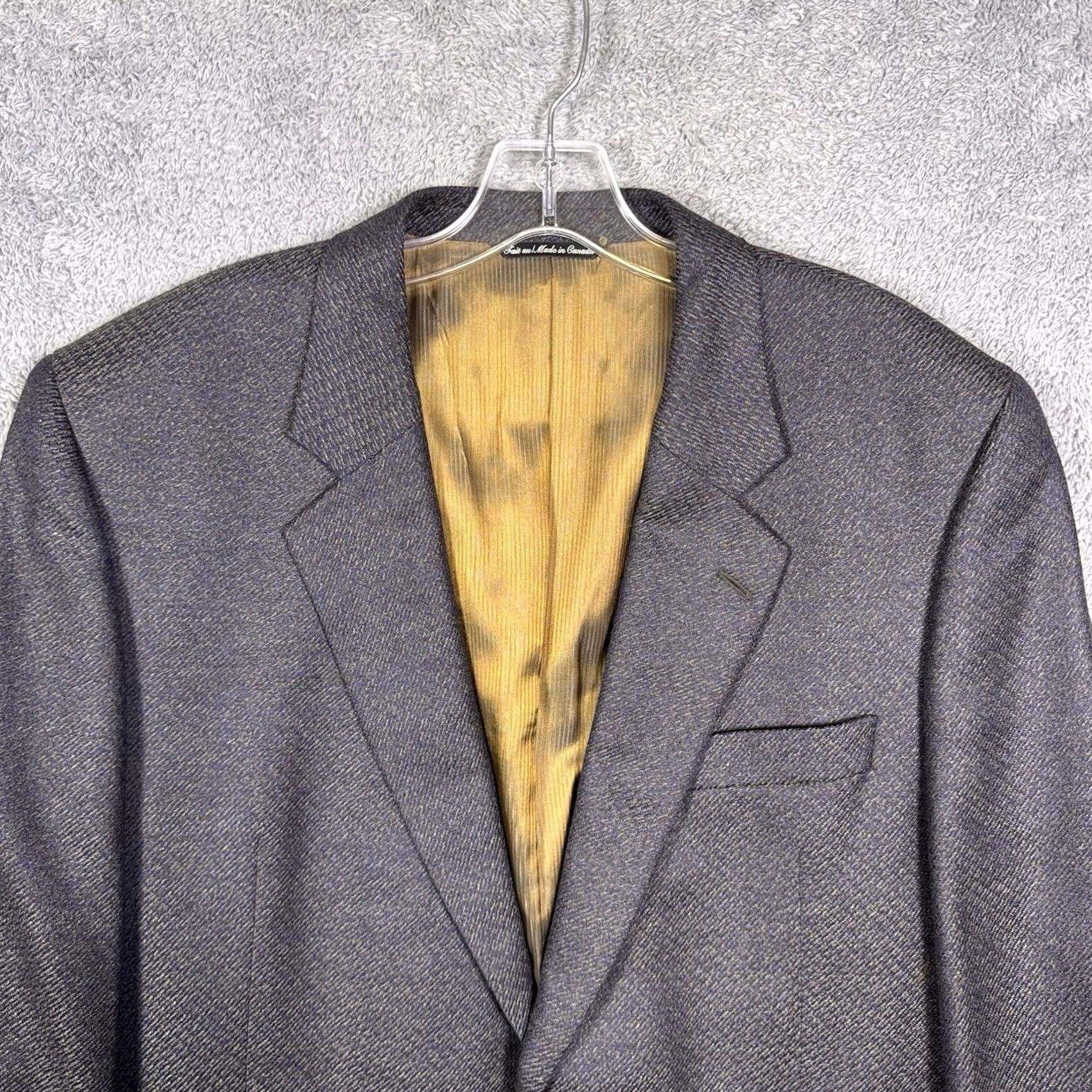 Jack Victor Jack Victor Jacket Mens 44 Blazer Men 44XL Lucawood SPJ Sport Coat Button Suit Size 44R - 3 Thumbnail