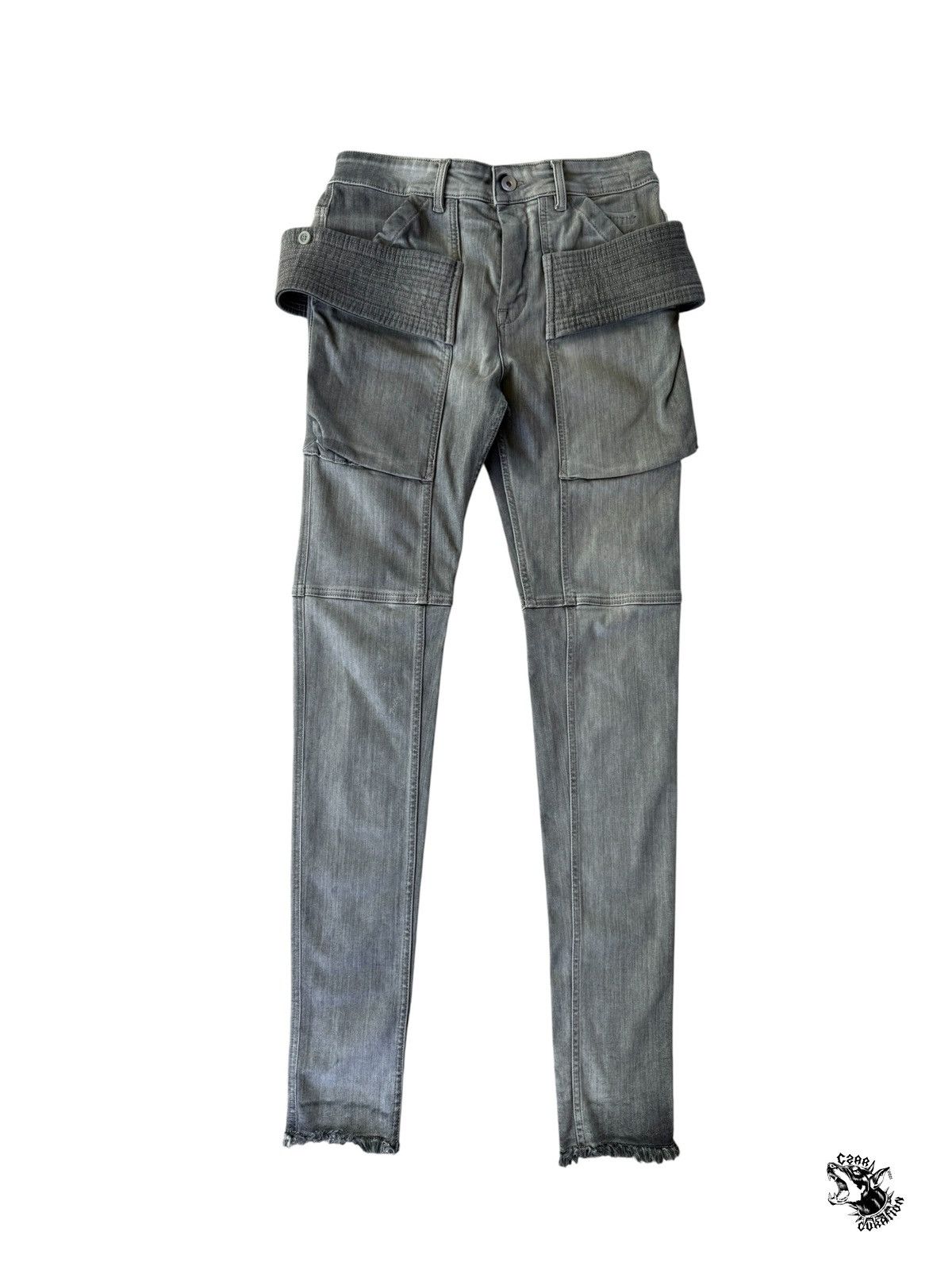Rick Owens Rick owens denim creatch cargos Size US 27 - 1 Thumbnail