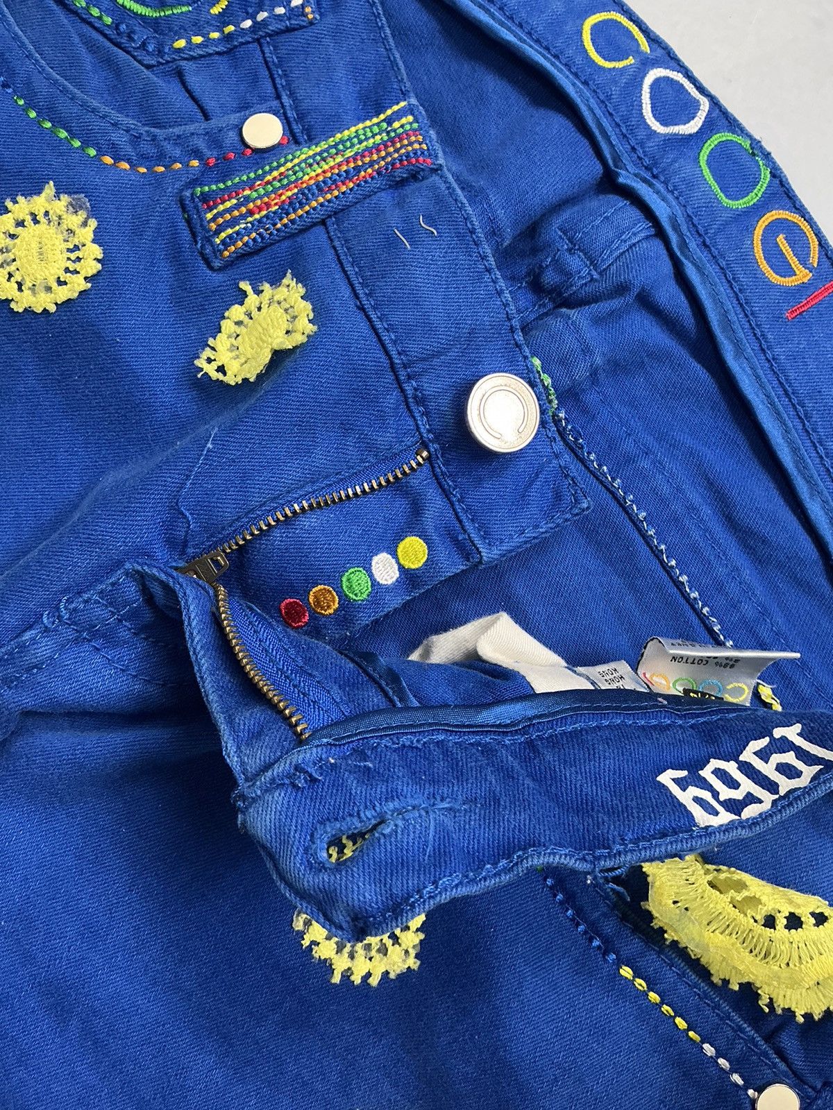 Designer Vintage Y2K crazy embroidered denim Size US 34 / EU 50 - 5 Thumbnail