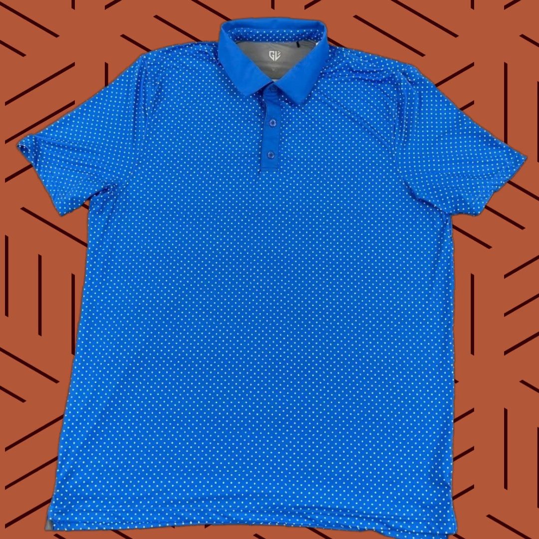 Robert Graham Robert Graham Luxe Polo Shirt Mens XL Blue Solid Logo Sports Golf Size US XL / EU 56 / 4 - 1 Thumbnail