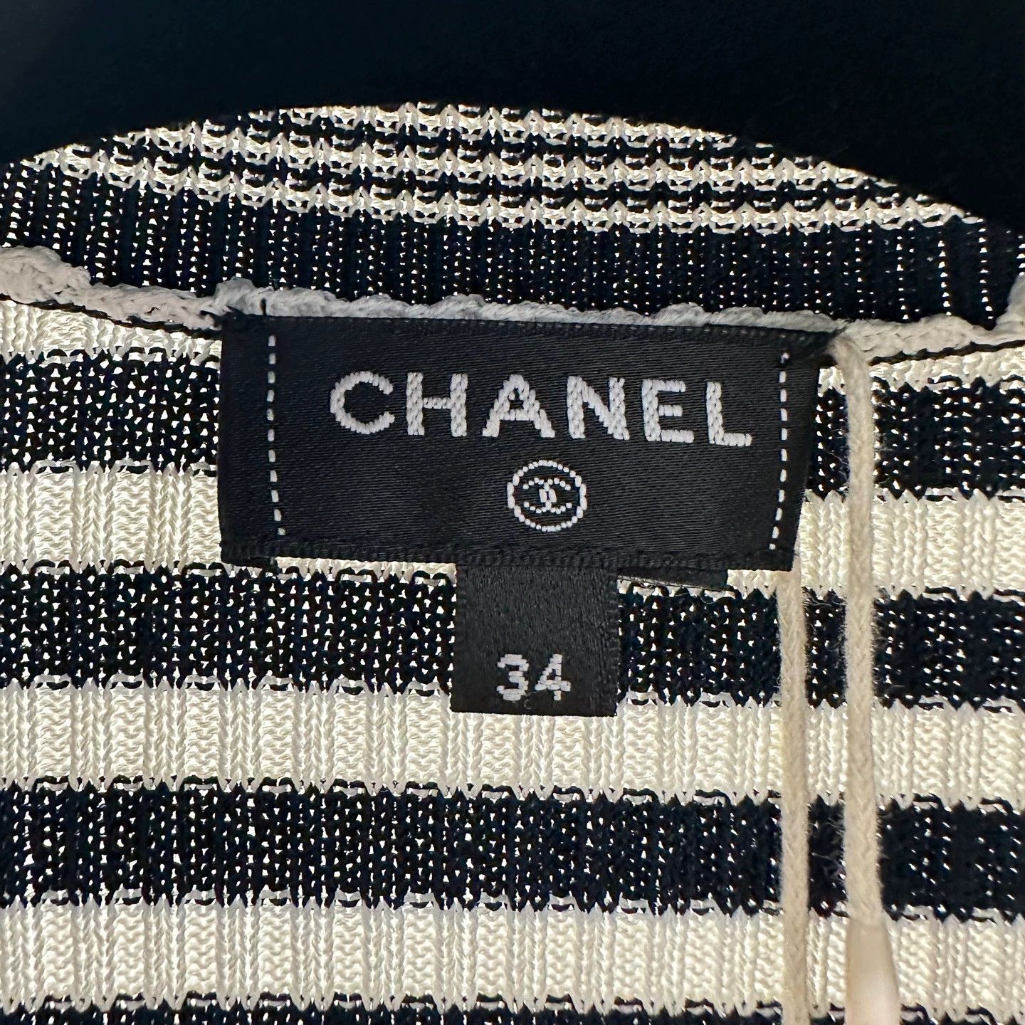Chanel Chanel apr105 5th slogan striped knit cardigan Size XS / US 0-2 / IT 36-38 - 3 Thumbnail