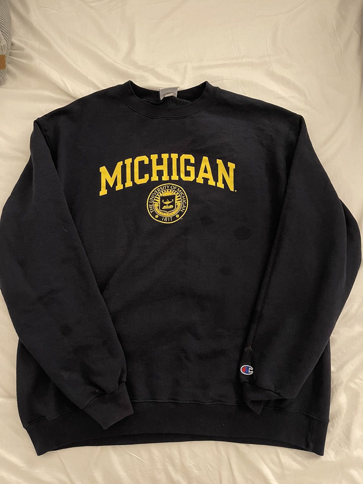 image of Champion x Vintage XL Michigan Sweatshirt in Navy, Men's