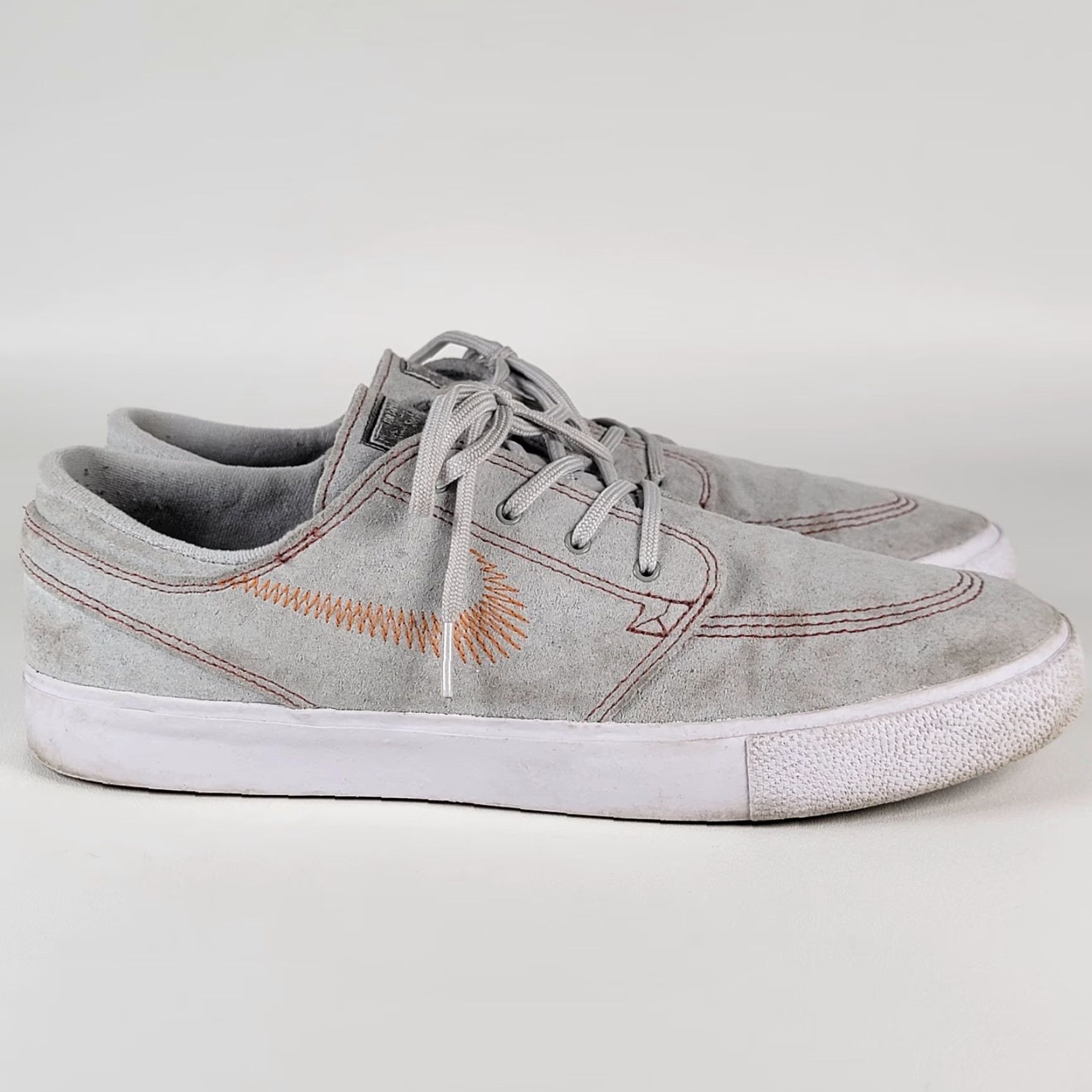 Nike Nike Zoom Stefan Janoski Canvas RM SB Sky Grey Orange Sneaker Mens 11.5 Size US 11 / EU 44 - 2 Thumbnail