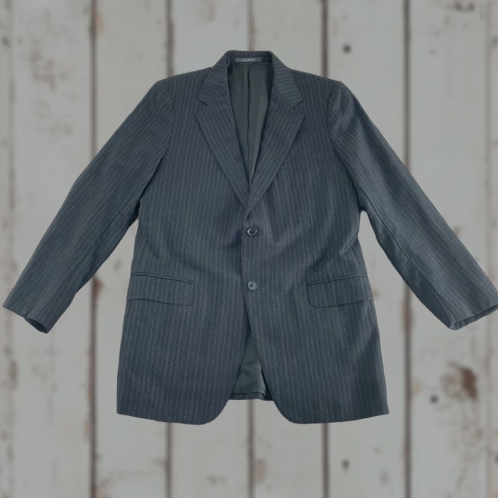 Ermenegildo Zegna 40R Mens Pinstripe Suit Jacket Made In Switzerland 4623