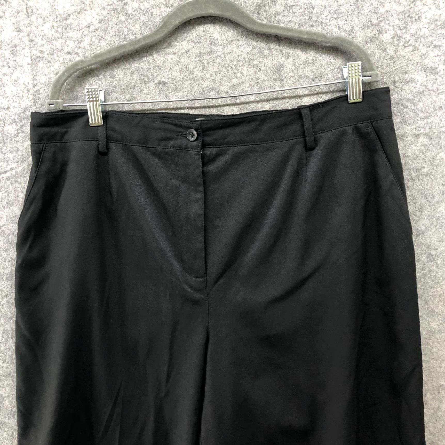 Talbots VINTAGE Talbots Black Dress Pants Womens Size 18 High Rise Straight Flat Front Size 40" / US 18 - 3 Thumbnail