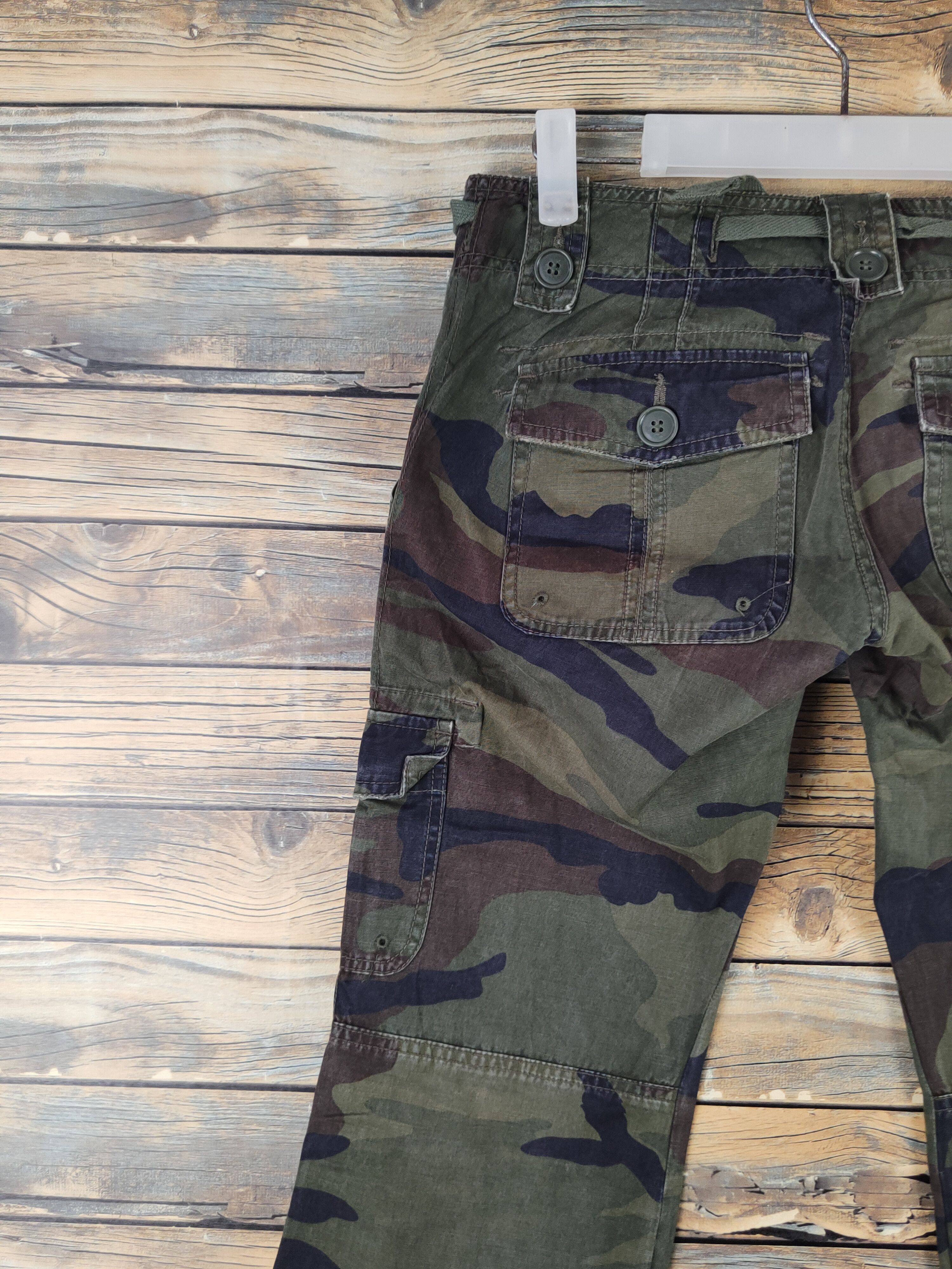 Alpha Industries DL Alpha Industries Camouflage Multipocket Cargo Pants #2348 Size 26" / US 2 / IT 38 - 8 Thumbnail