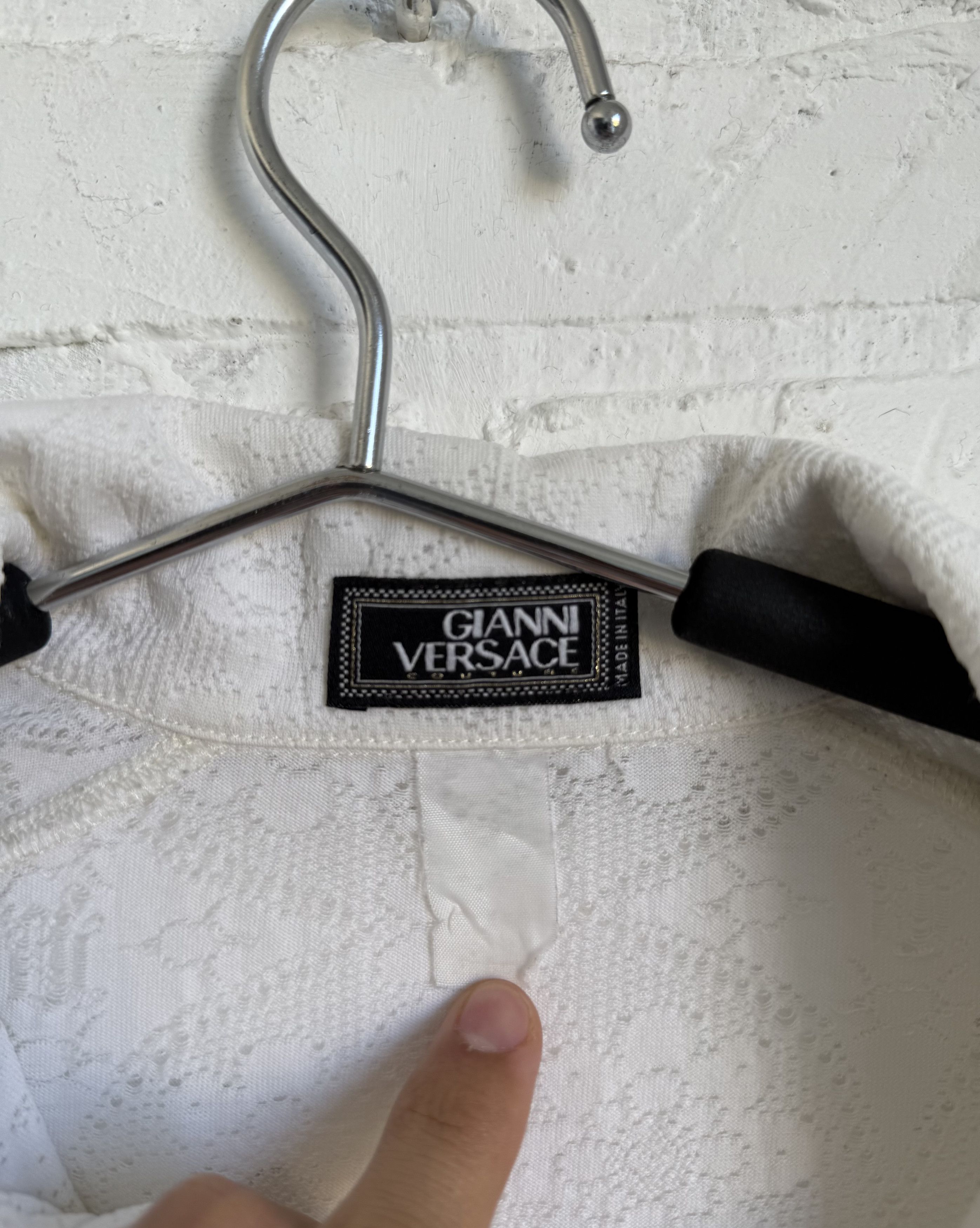 Versace Vintage Gianni Versace Couture tonal frolar baroque polo Size US L / EU 52-54 / 3 - 3 Thumbnail