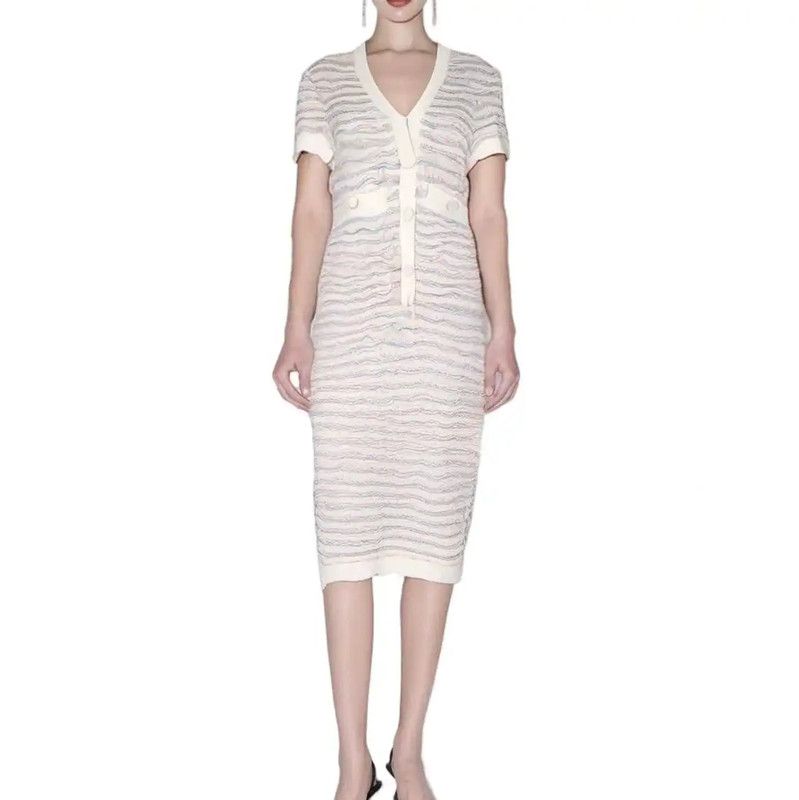 Chanel Chanel Color-Block Cotton Dress for Women 0089 Size S / US 4 / IT 40 - 1 Thumbnail