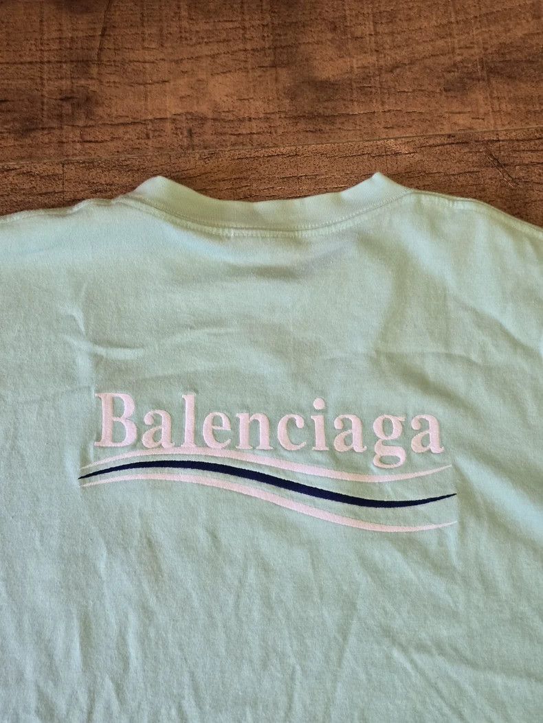 Balenciaga Balenciaga Mint Green Cola Short Sleeve T-shirt Size US M / EU 48-50 / 2 - 6 Thumbnail