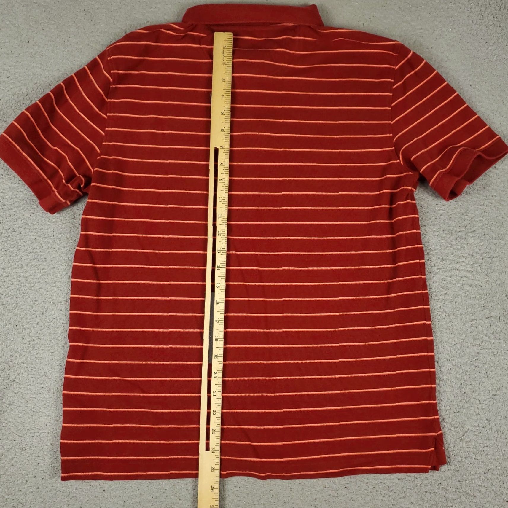 UNTUCKit UNTUCKit Polo Shirt Mens Size Large Red Striped Golf Casual Short Sleeve Size US L / EU 52-54 / 3 - 3 Thumbnail
