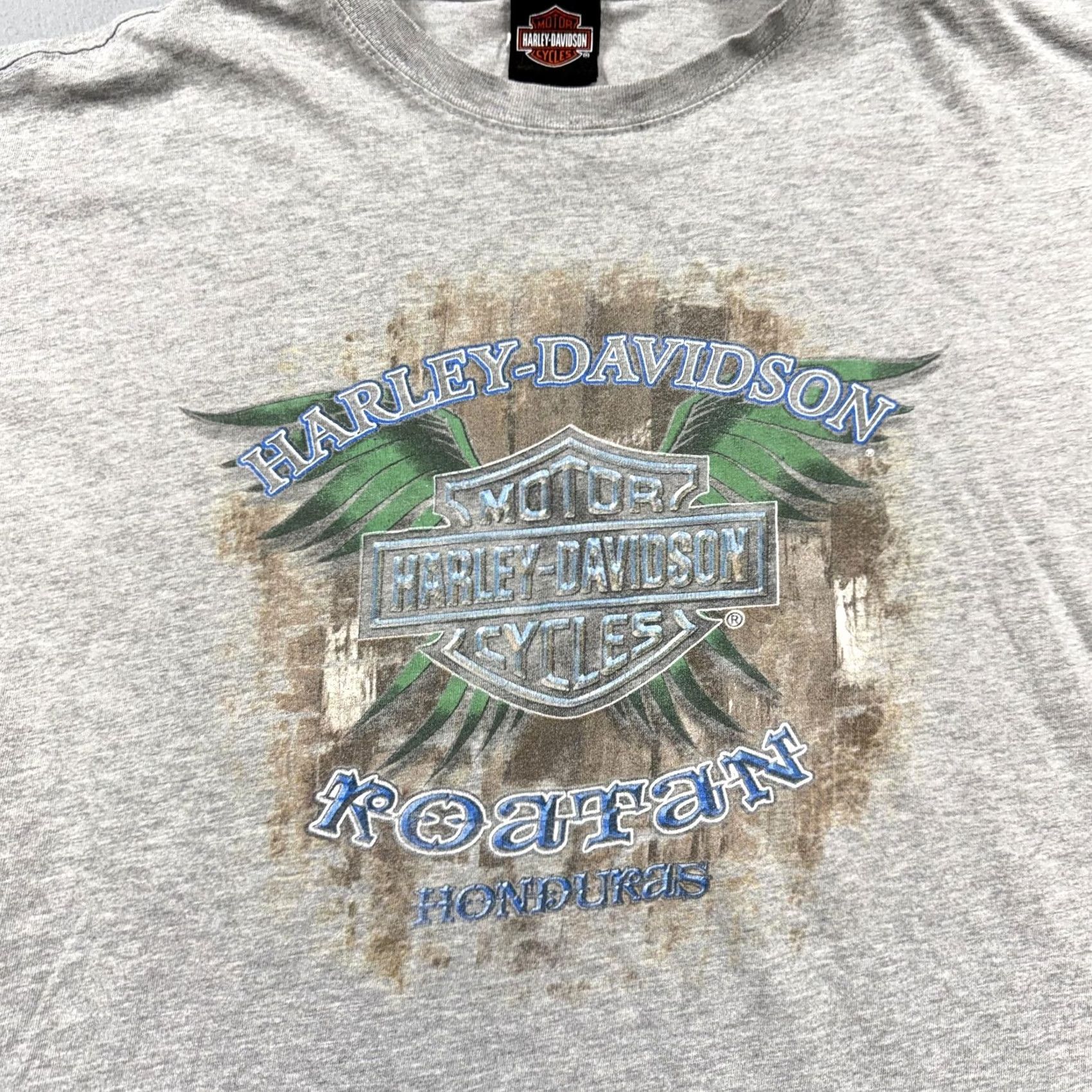 Harley Davidson Harley-Davidson Shirt Mens XL Gray Roatan Honduras Skull Pirate Graphic Tee Size US XL / EU 56 / 4 - 2 Thumbnail