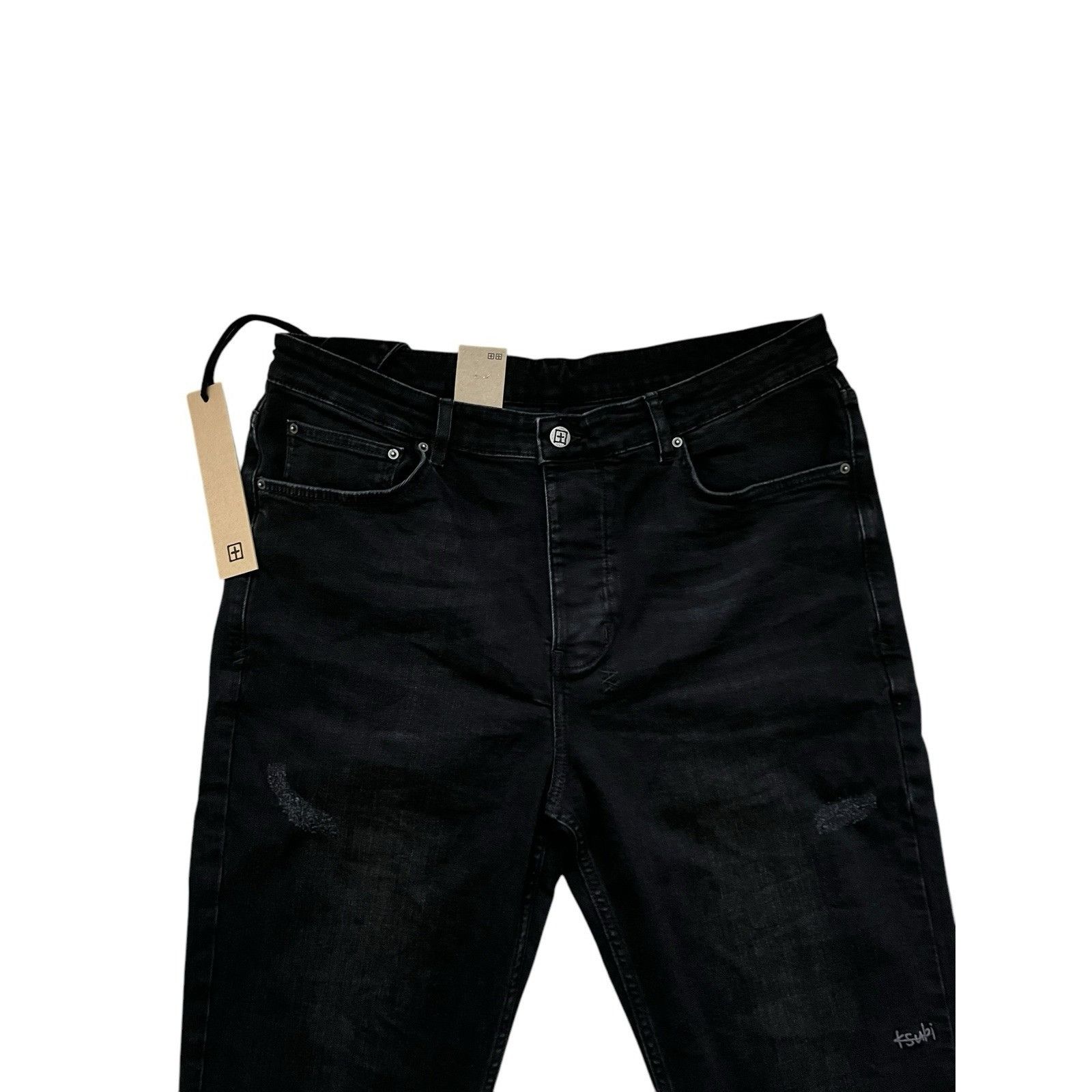 Purple Brand Jeans Mens Slim Fit P001 Black Size 36/32