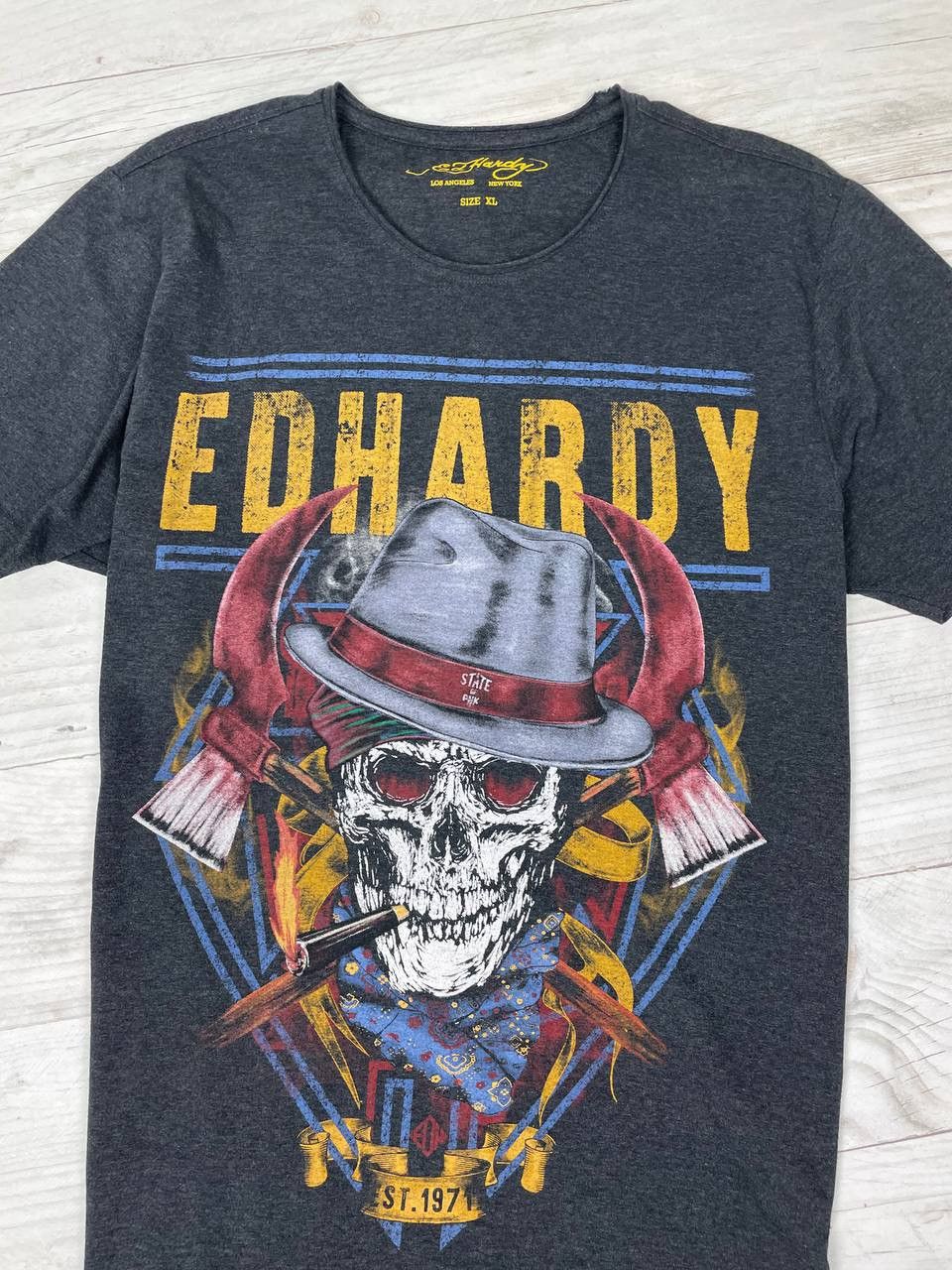 Ed Hardy Vintage Ed Hardy T-Shirt Scull Y2K Size US XL / EU 56 / 4 - 2 Thumbnail