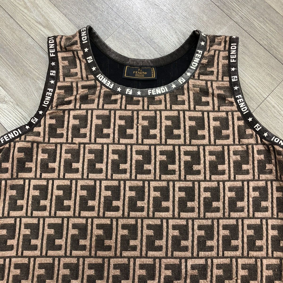 Fendi Vintage Fendi Maslia FF Monogram Tank Top Luxury Size M / US 6-8 / IT 42-44 - 4 Thumbnail