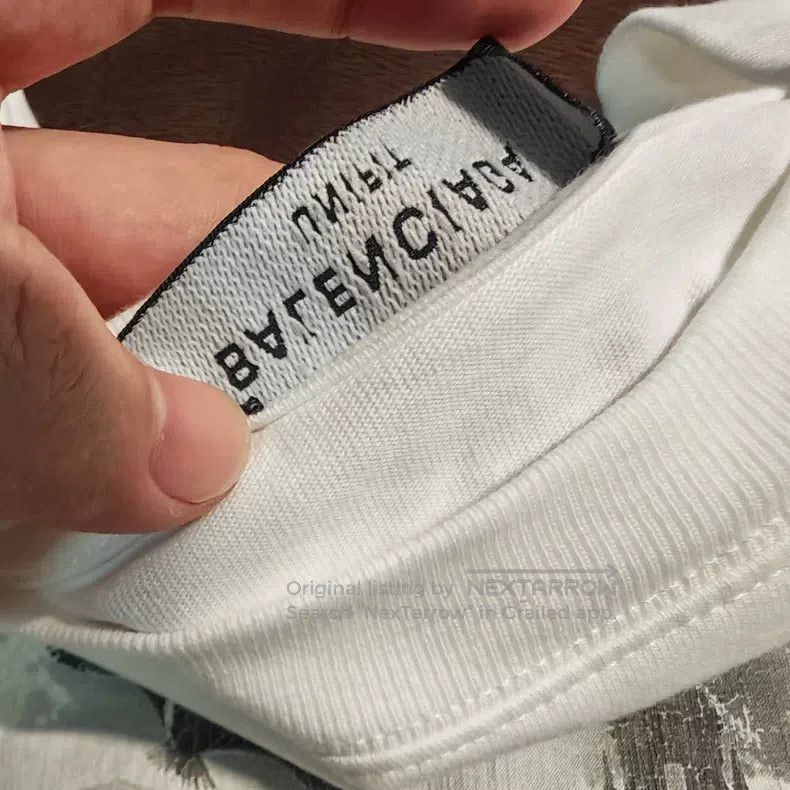 Balenciaga Balenciaga Black and White Venice City Short Sleeve T-Shir Size US S / EU 44-46 / 1 - 4 Thumbnail