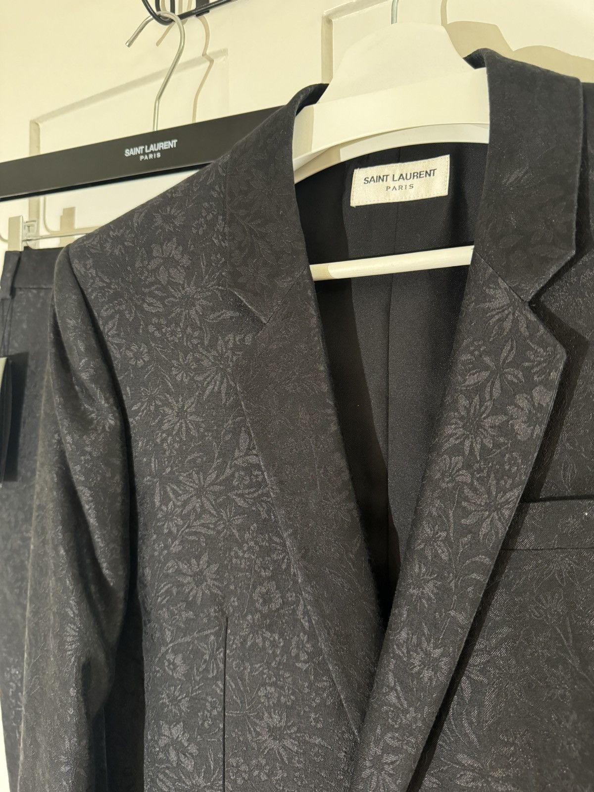 Saint Laurent Paris Saint Laurent SS20 Floral Jacquard Blazer Jacket + Pants Size 48R - 3 Thumbnail