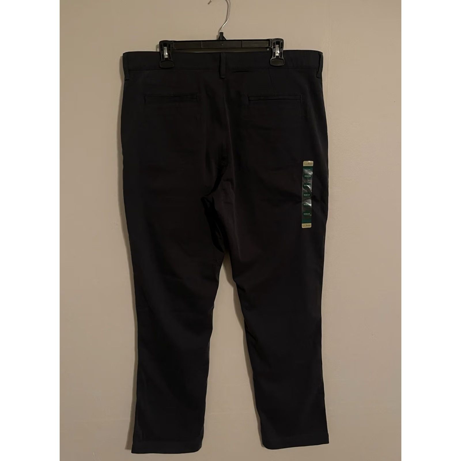 Vintage L.L. Bean Comfort Stretch Chino Pants Carbon Navy Blue Mens 38x34 Slim/Regular 34in Inseam Cotton Stretching Clean NWT Size US 38 / EU 54 - 3 Thumbnail
