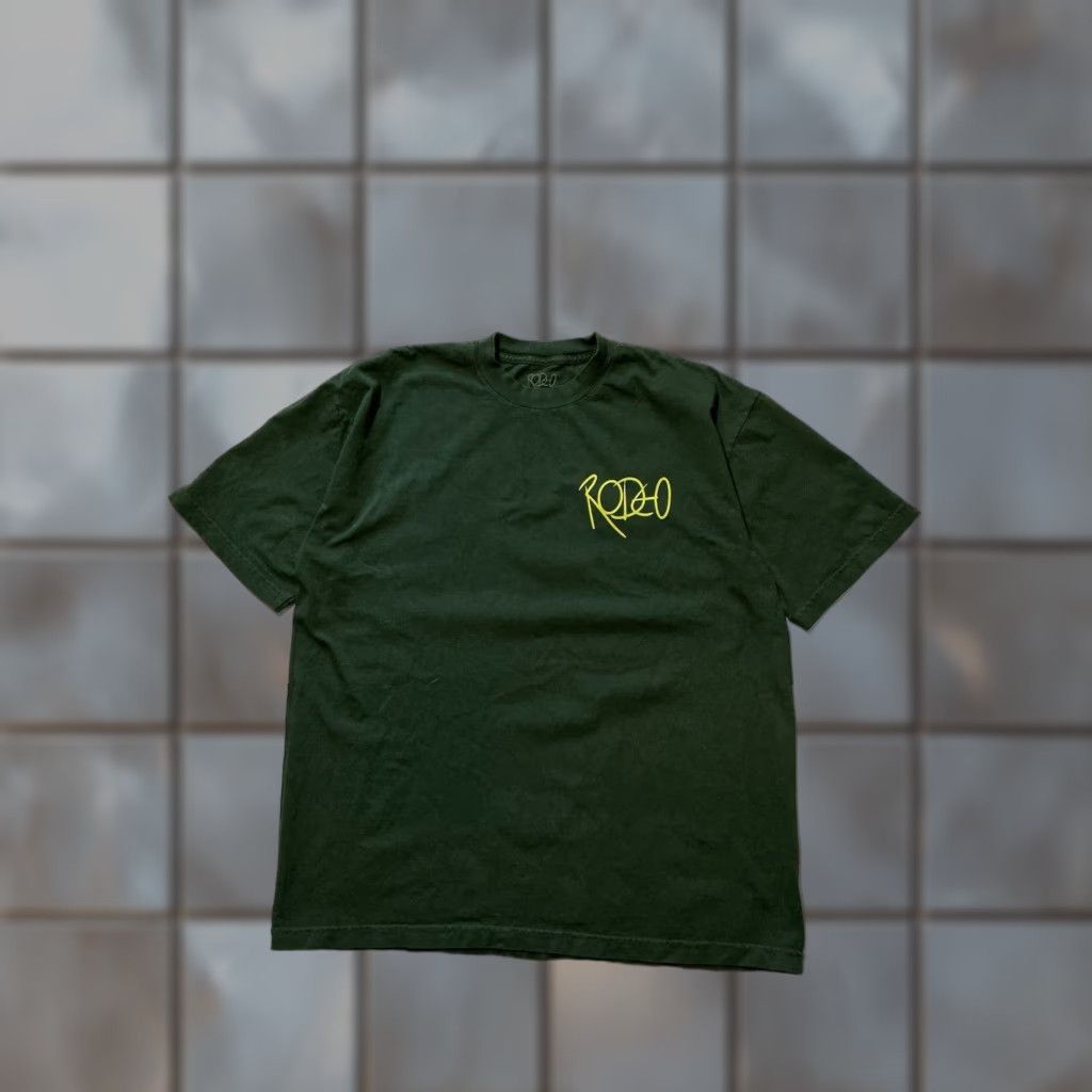Vintage VINTAGE Rodeo California Graphic Crewneck T-Shirt Green Yellow Sz. L Mens Size US L / EU 52-54 / 3 - 1 Thumbnail