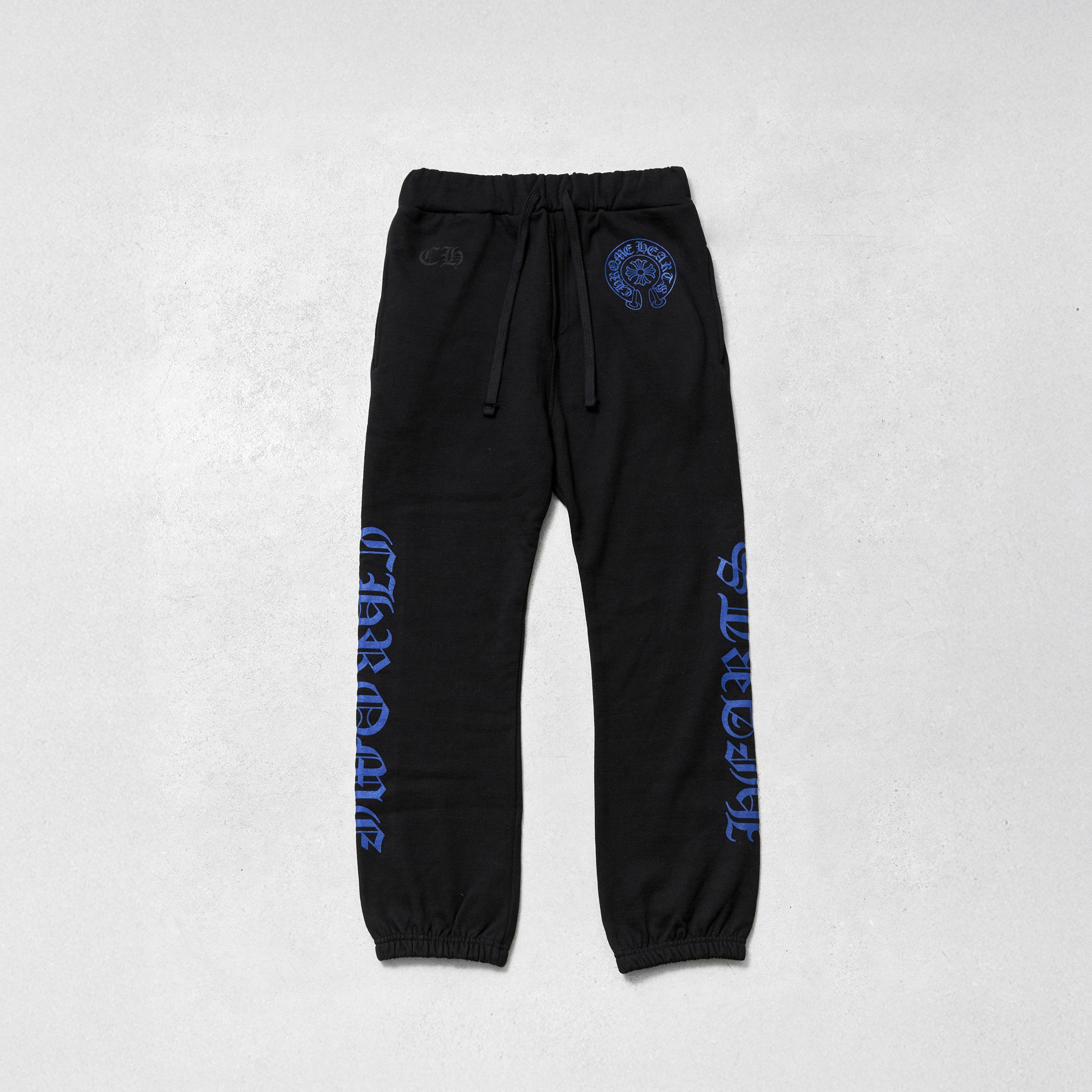 Chrome Hearts CHROME HEARTS Horseshoe Blue Print Sweatpants BLACK Size US 29 - 3 Thumbnail