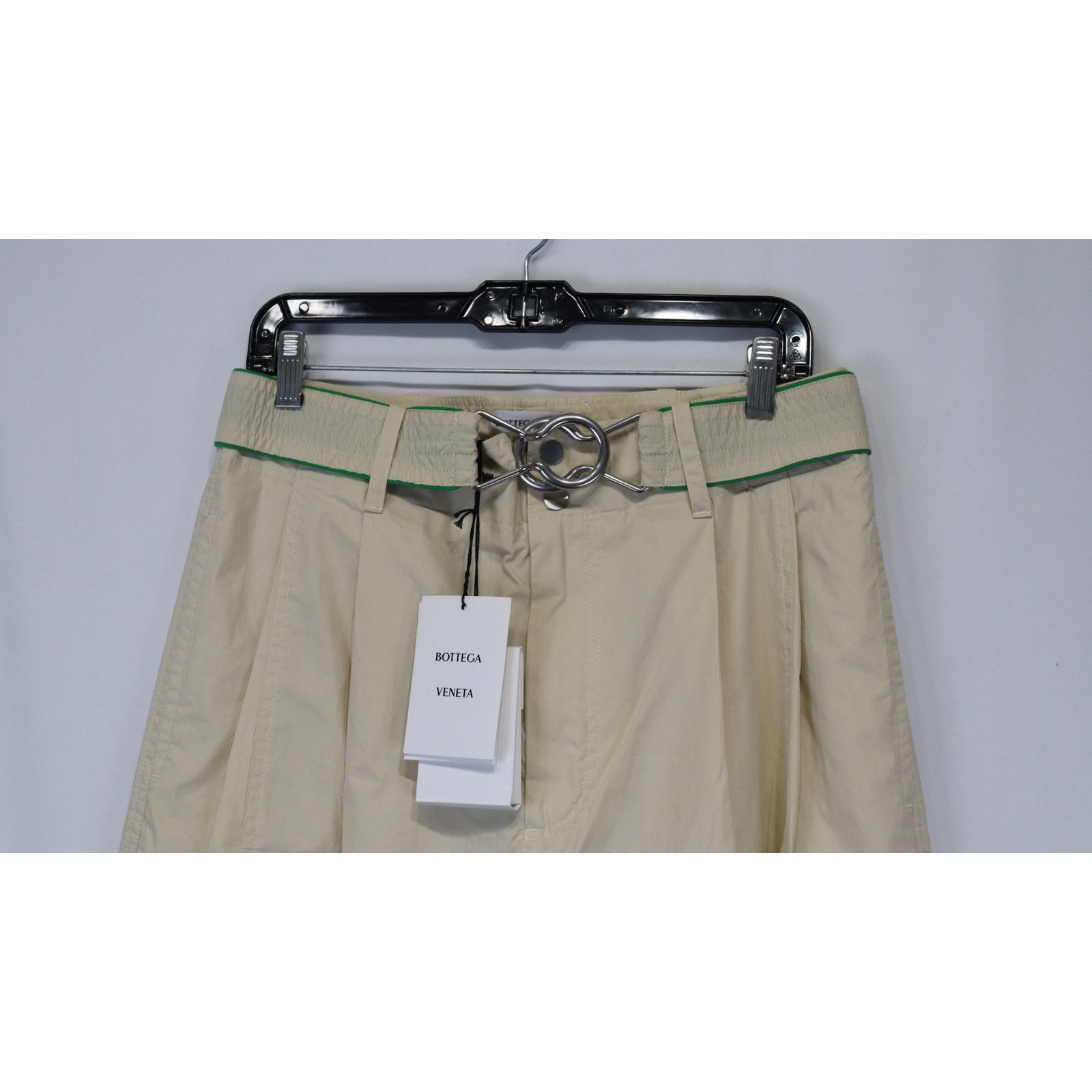 Bottega Veneta o1rshd1 Organic Frosted Poplin Trousers in Beige Size US 32 / EU 48 - 2 Thumbnail
