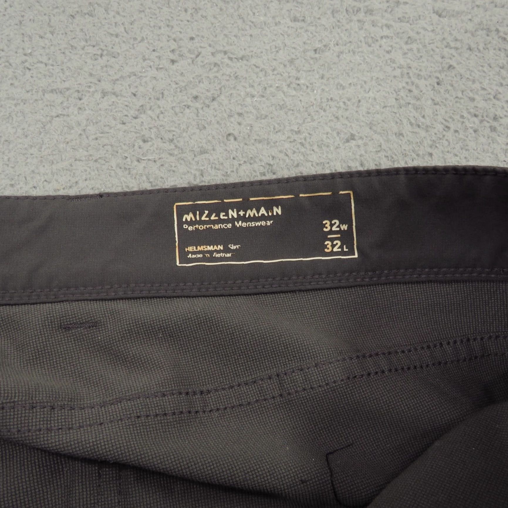 Mizzen+Main Mizzen + Main Pant Men 32x32 Grey Asphalt Helmsman Slim Performance Golf Chinos Size US 32 / EU 48 - 7 Thumbnail
