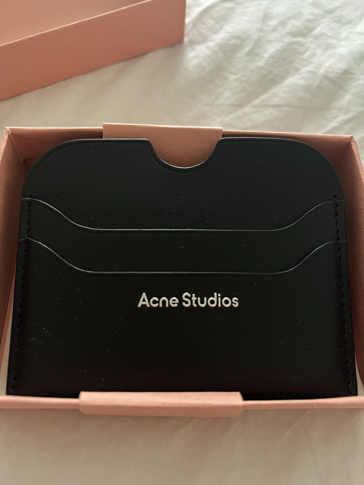 Acne Studios Elmas Logo-Print Leather Cardholder Size ONE SIZE - 6 Thumbnail