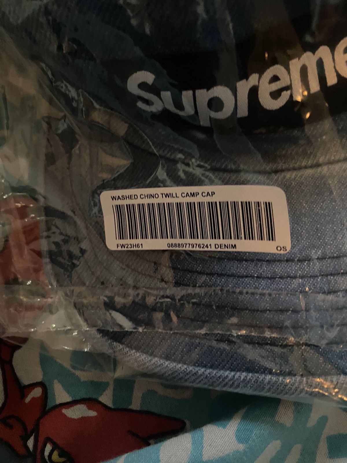 Supreme Supreme Washed Chino Twill Camp Cap Denim FW23 Size ONE SIZE - 4 Thumbnail