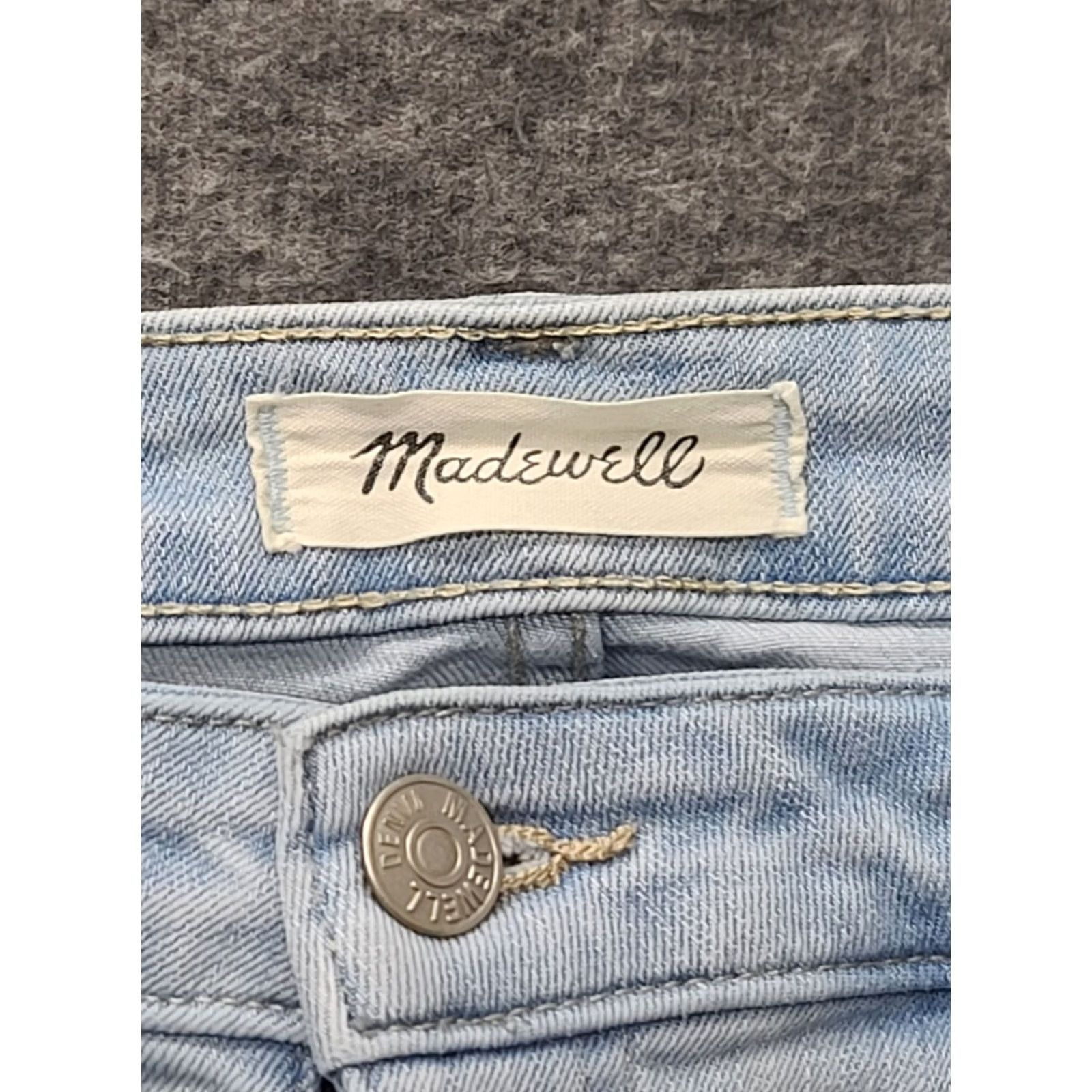 Madewell Madewell Jeans Women’s 34x27 Mid Rise Skinny Crop Distressed Stretch Denim Blue 5-Pocket Slim City Mens Womens Boys Girls Size 24" / US 00 / IT 34 - 2 Thumbnail