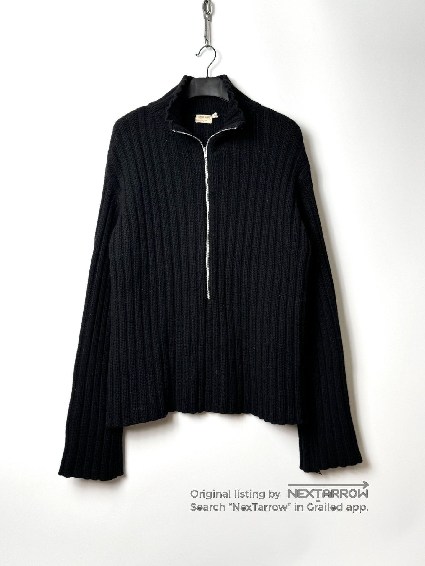 Helmut Lang 1998 Helmut Lang Chunky Wool Wide Ribbed Turtleneck