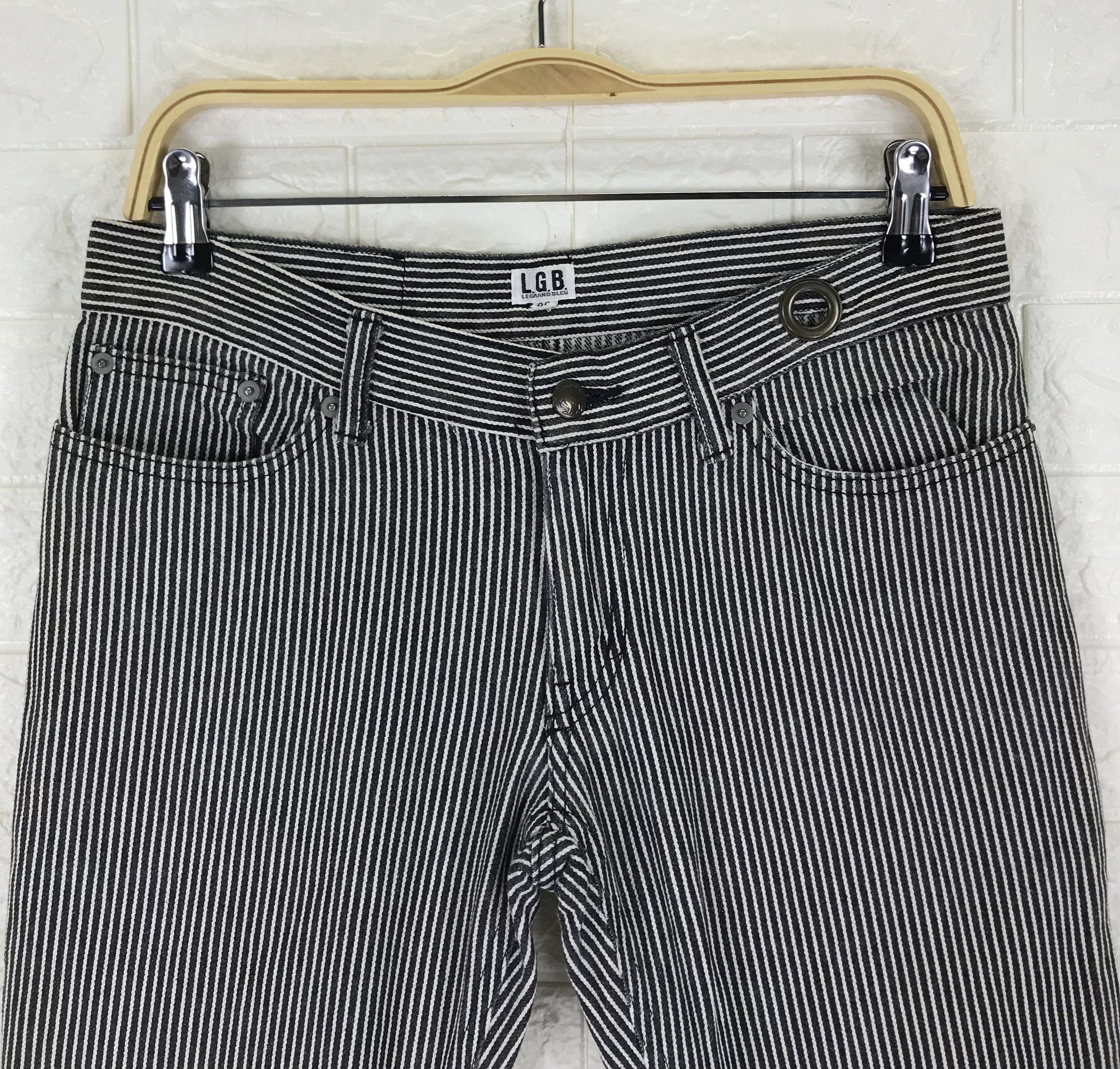 Le Grande Bleu (L.G.B.) Le Grande Bleu (L.G.B.) Hickory Striped Flare Jeans Size US 29 - 2 Thumbnail