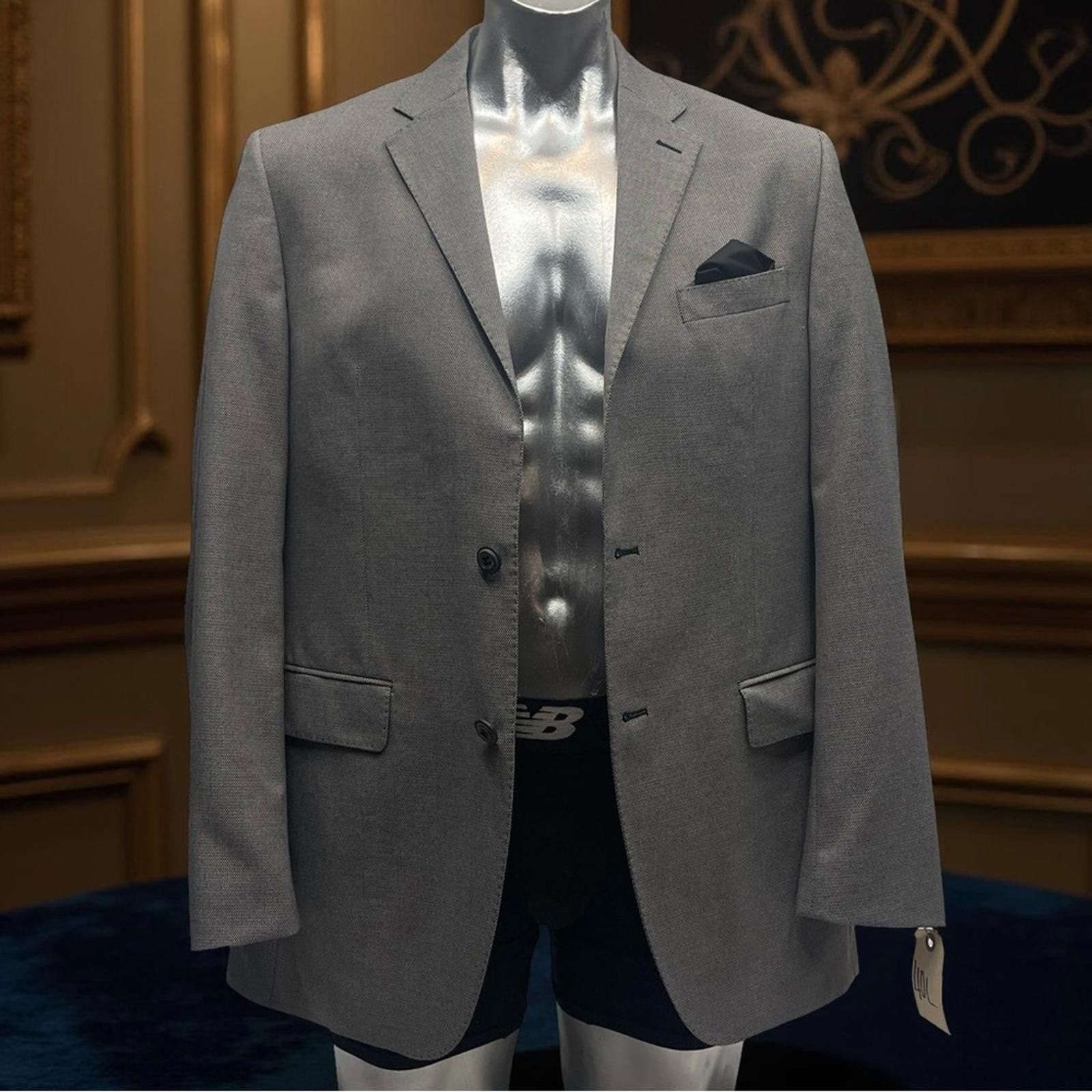 Perry Ellis Perry Ellis Men's Gray Blazer - size 40L Mint Condition Size 40L - 1 Thumbnail