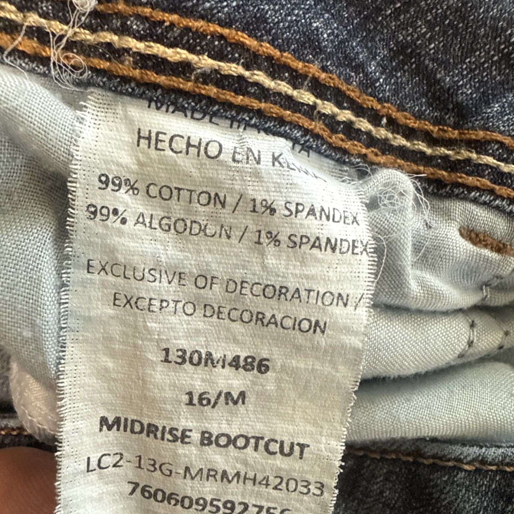 Lee VINTAGE Lee Women Jeans Bootcut Midrise 16M Blue Denim Pants Size 38" / US 16 / IT 52 - 2 Thumbnail