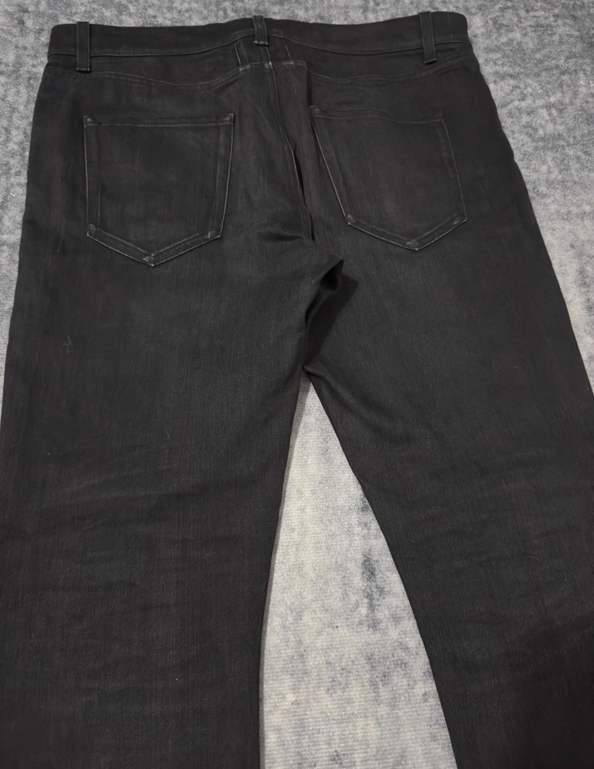 Saint Laurent Paris Saint Laurent (SLP) 16FW Runway Black Frayed Hem Denim Jeans Size US 34 / EU 50 - 3 Thumbnail