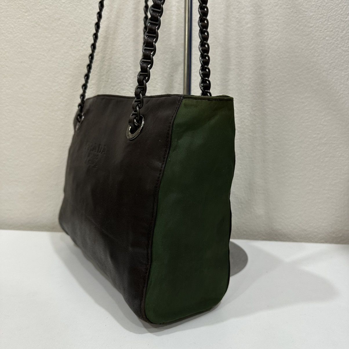Prada PRADA NAPPA & TESSUTO CATENA SHOULDER CHAIN TOTE BAG Size ONE SIZE - 7 Thumbnail