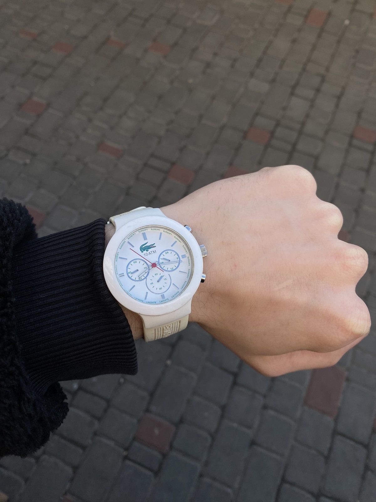 Japanese Brand × Lacoste × Vintage Lacoste White Chronograph 10ATM - Japanese Brand Size ONE SIZE - 2 Thumbnail