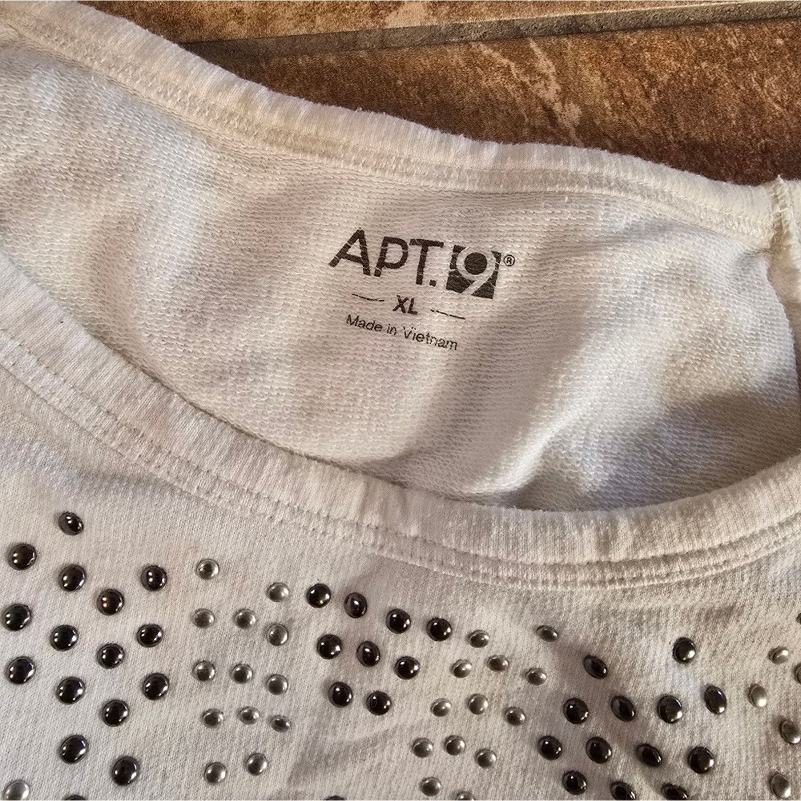 Apt. 9 White Studded | APT.9 | Short Sleeve Size XL / US 12-14 / IT 48-50 - 5 Thumbnail