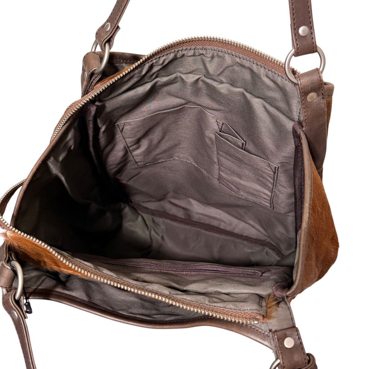 Yohji Yamamoto 761 Yohji Yamamoto Y'SACCS bag brown calf hair leather Size ONE SIZE - 6 Thumbnail