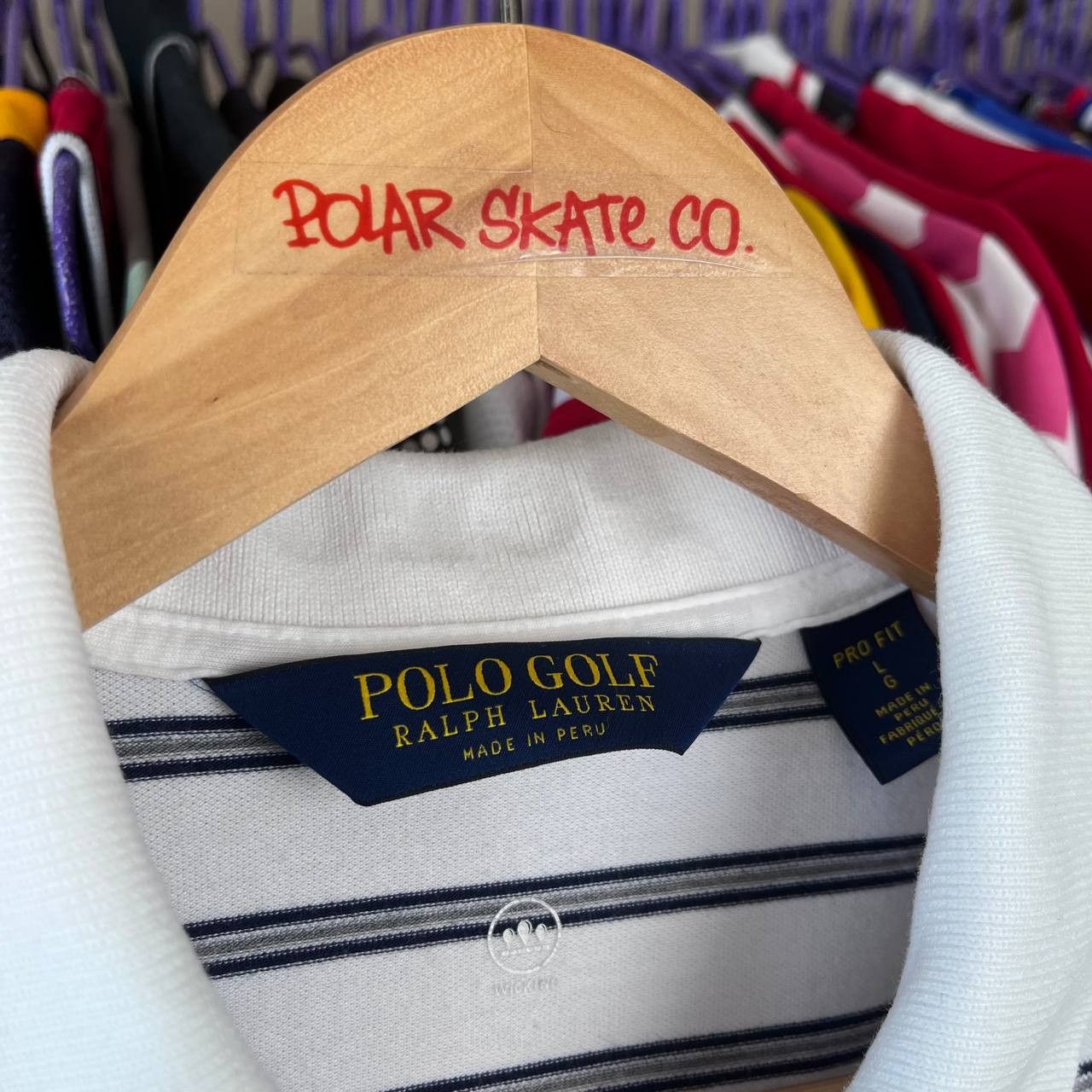 Polo Ralph Lauren Ralph Lauren Polo Golf White/Black Striped Polo Tshirt Size US L / EU 52-54 / 3 - 9 Thumbnail