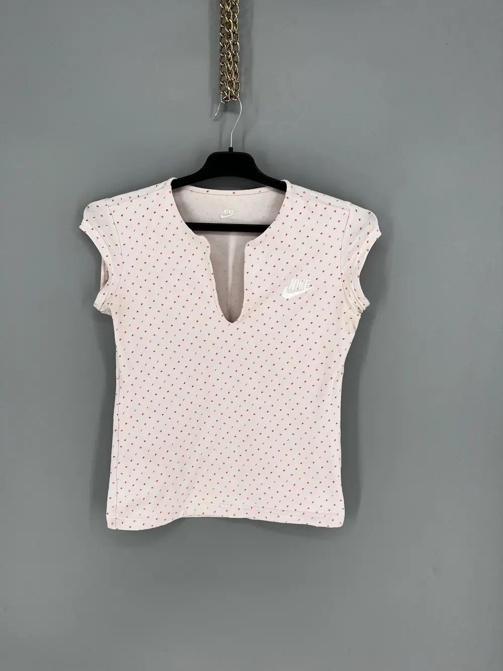 Nike Remera Nike Logo Rosa Talle M Escote Lycra Gruesa Impecable Size S / US 4 / IT 40 - 1 Thumbnail