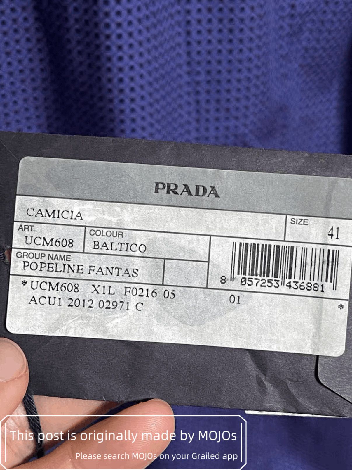 Prada Sz 41 Prada Pattern Shirt mojos321227 Size US L / EU 52-54 / 3 - 7 Thumbnail