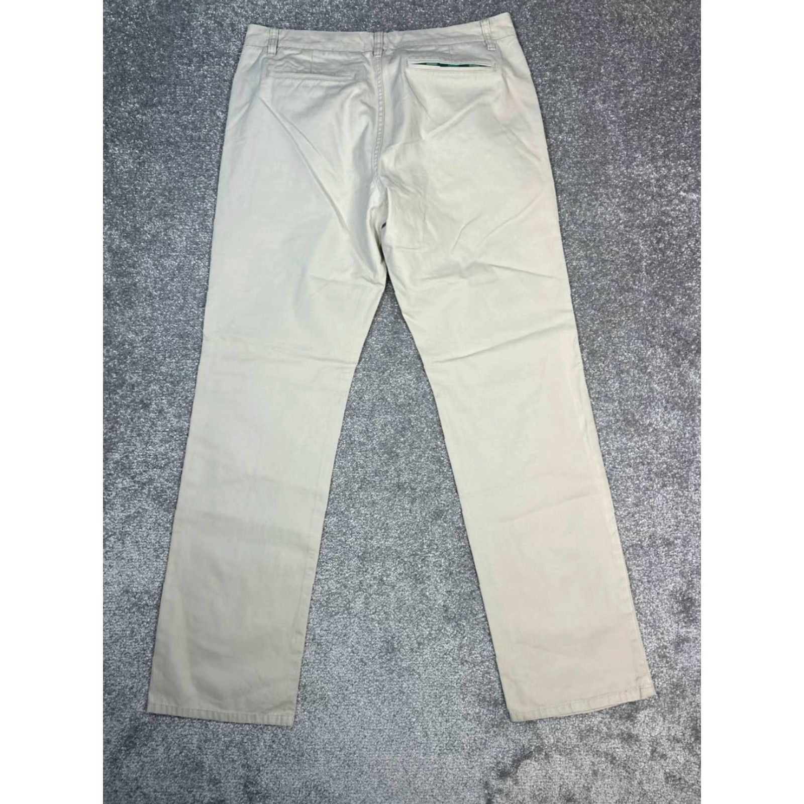 Bonobos Bonobos Chinos Pants Men 32 Beige Cotton Low Rise Flat Front Straight Fit Mens Size US 32 / EU 48 - 2 Thumbnail