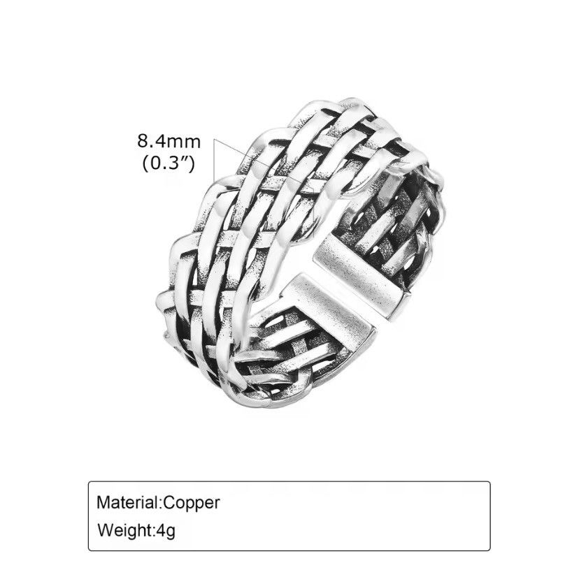 Vintage Woven Shaped Ring Size ONE SIZE - 2 Thumbnail