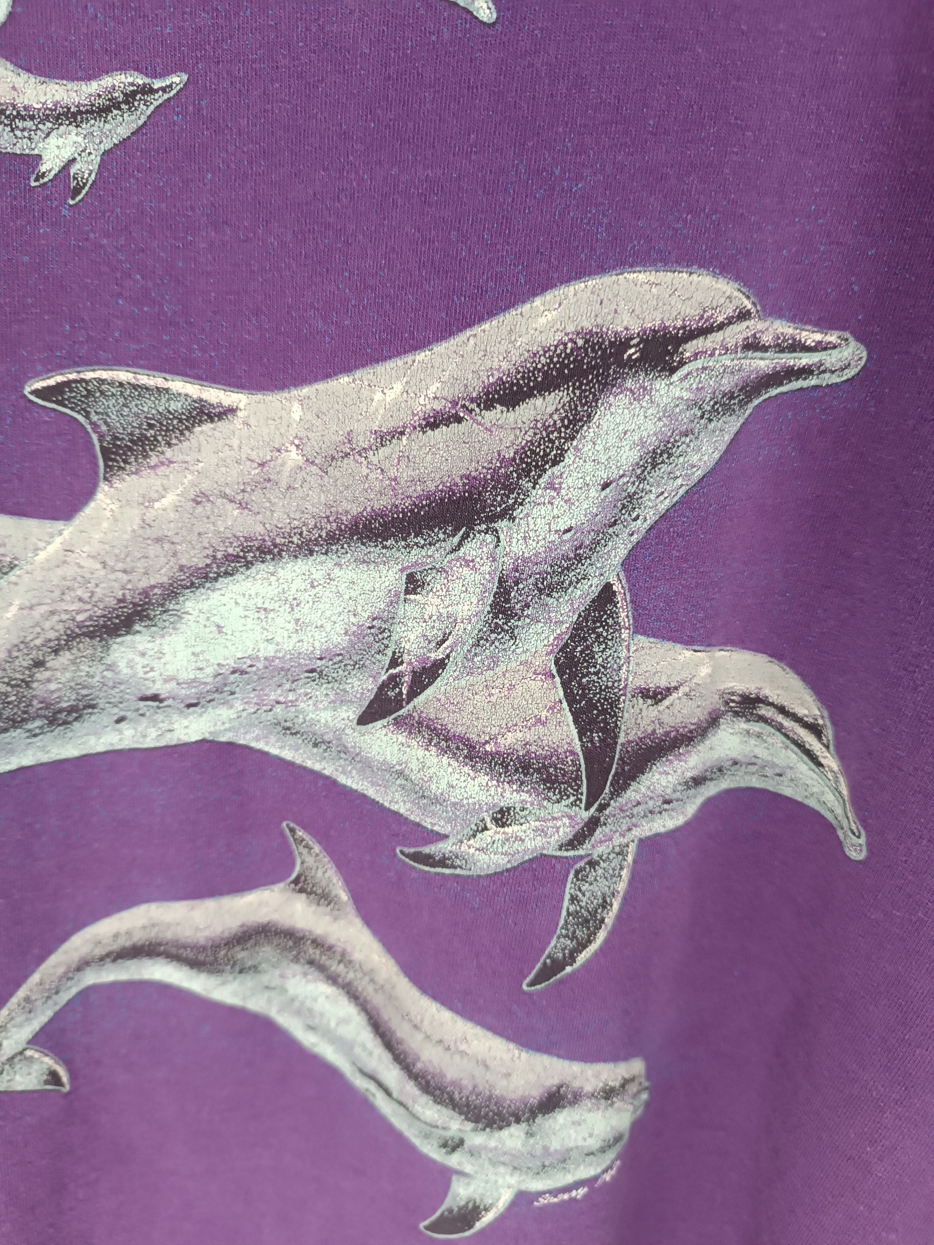 Vintage VINTAGE 80'S DOLPHIN ART FISH PENGUIN NG VERY RARE TEE Size US S / EU 44-46 / 1 - 9 Thumbnail
