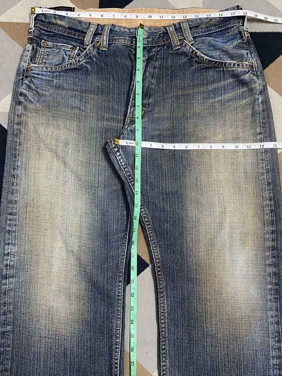 Japanese Brand Vintage Japanese Brands Mud Wash Distressed Loose Jeans Size US 36 / EU 52 - 18 Thumbnail