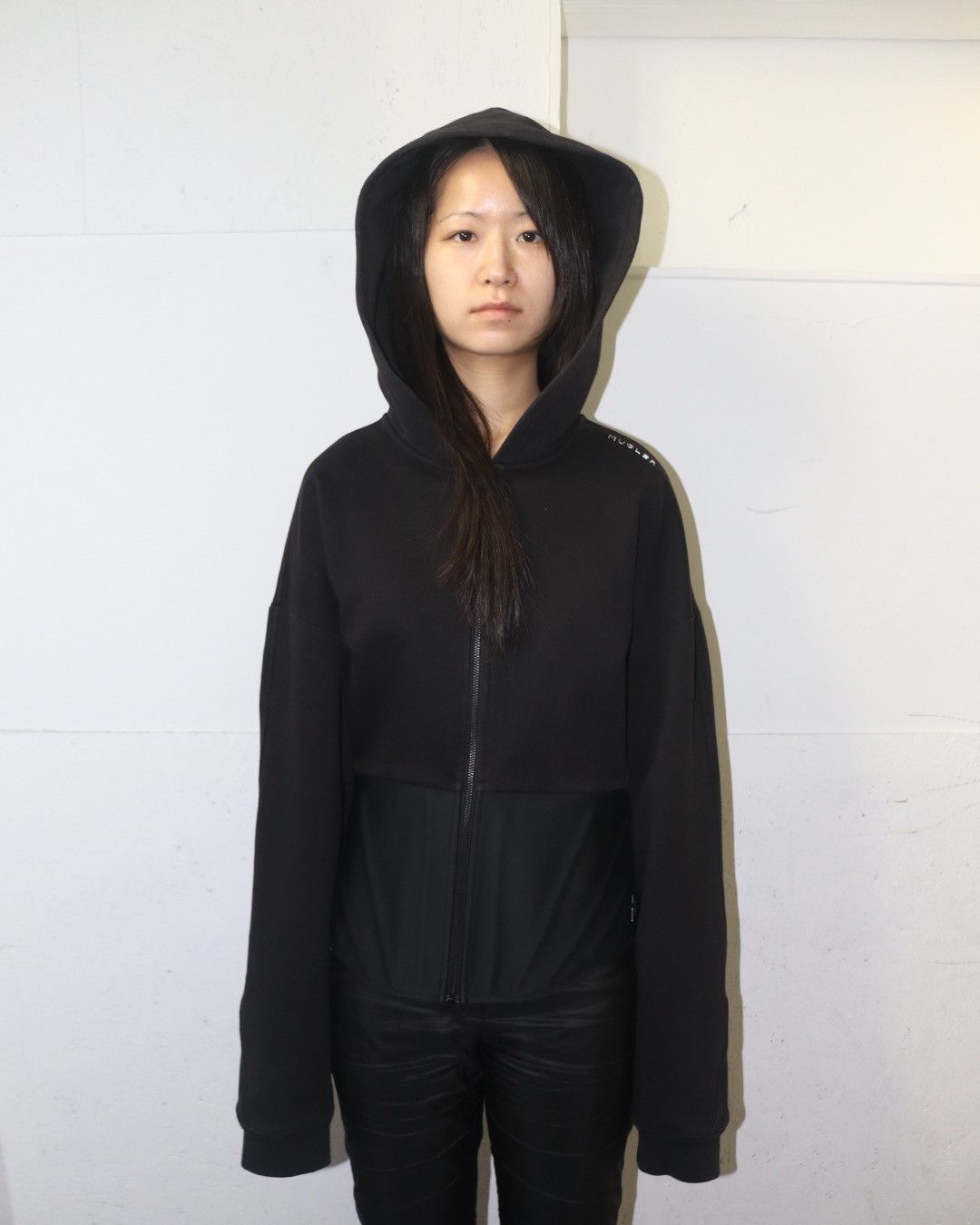 Mugler Mugler x H&M SS23 Corset Waist Hooded Jacket Size L / US 10 / IT 46 - 3 Thumbnail
