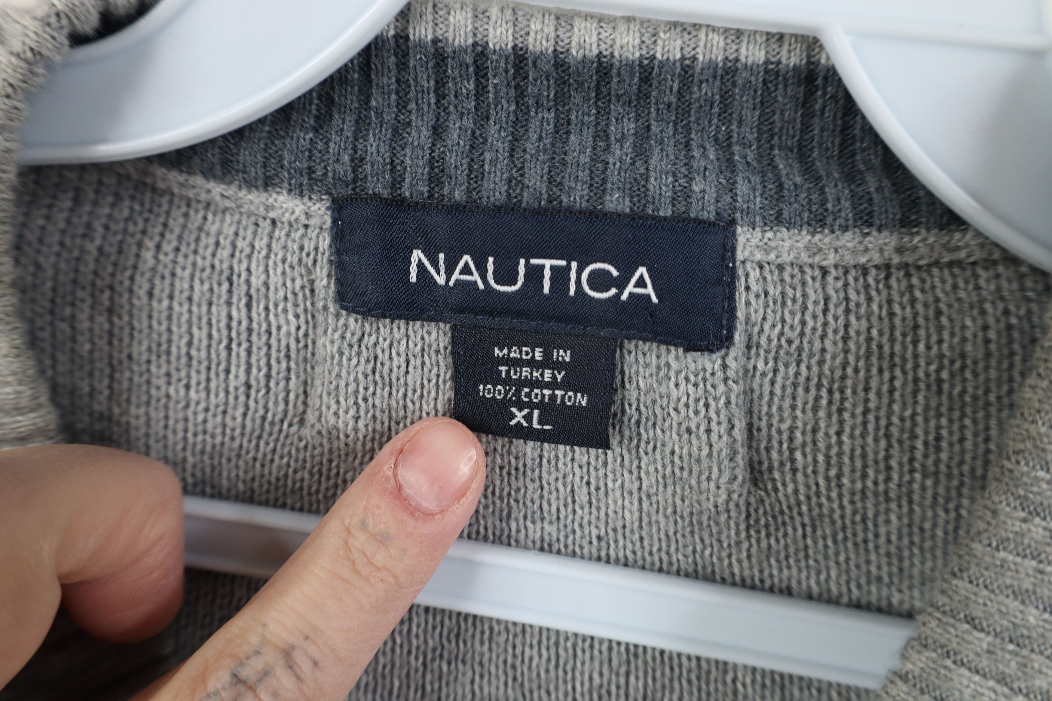 Nautica Vintage Nautica Block Sailing Cotton Knit Crewneck Sweater Size US XL / EU 56 / 4 - 10 Thumbnail