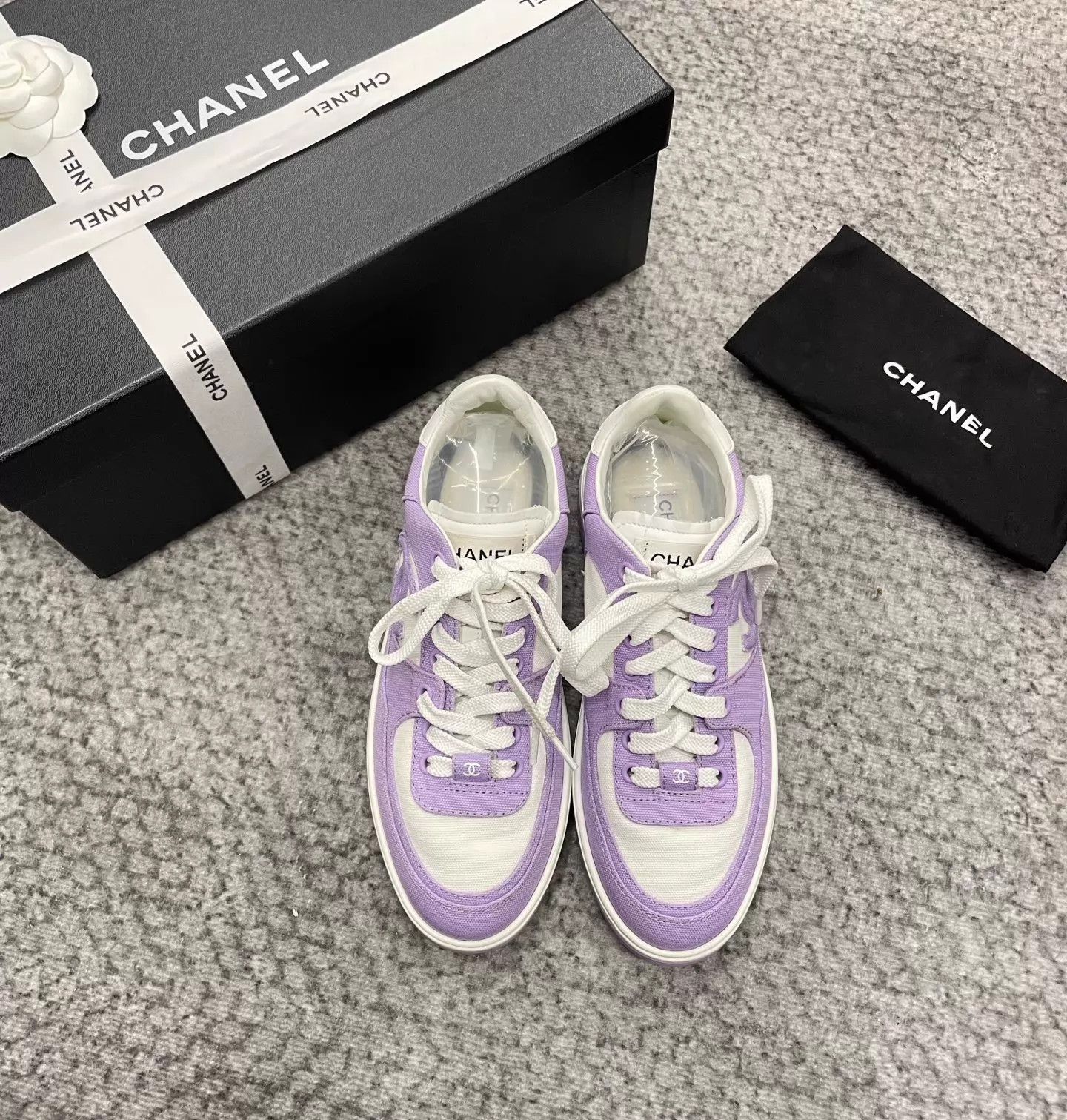 Chanel Chanel Lavender Women's Sneakers Size US 6.5 / IT 36.5 - 1 Thumbnail